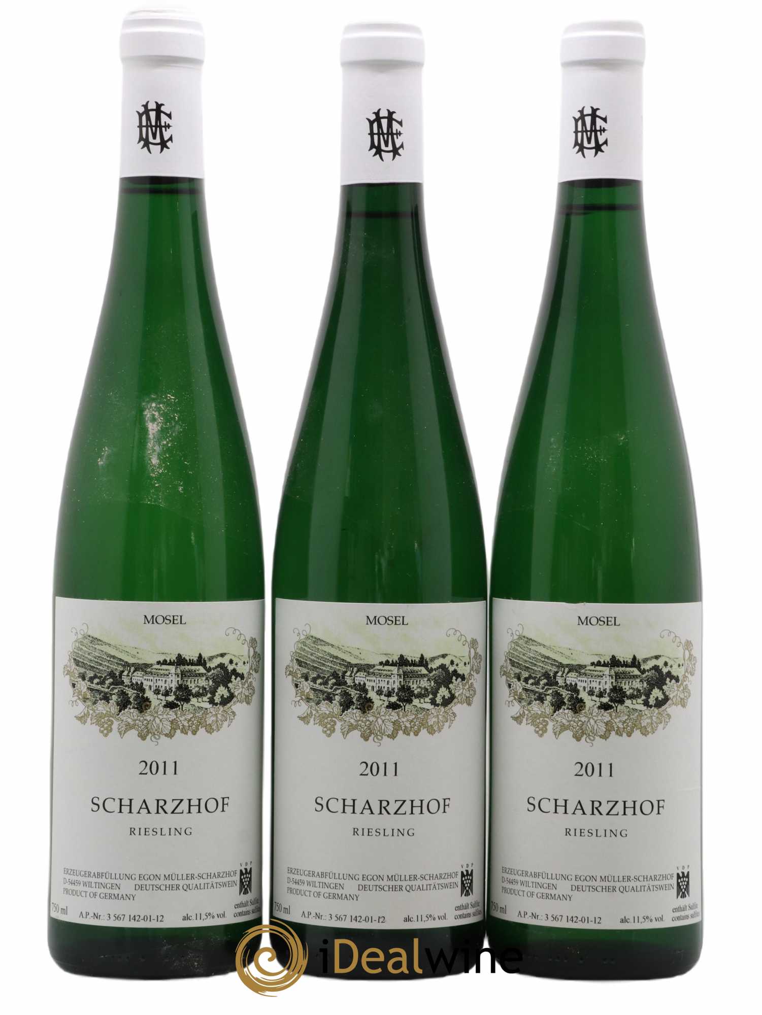 Riesling Scharzhof Egon Muller 2011 - Lot de 3 bouteilles - 0
