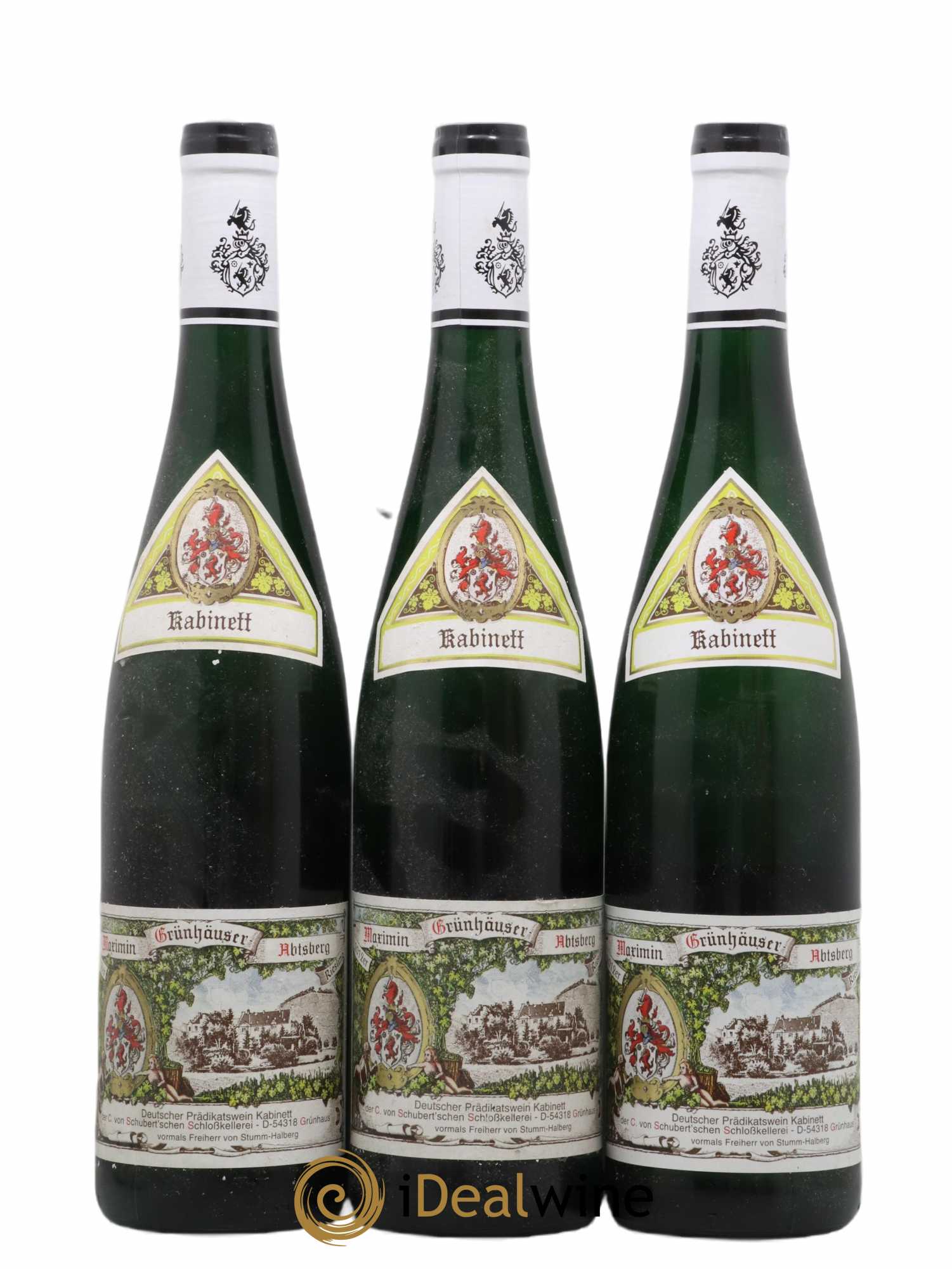 Allemagne Mosel-Saar Ruwer Maximin Grünhäuser Abtsberg Riesling Kabinett von Schubert<br> 2012 - Lot de 3 bouteilles - 0