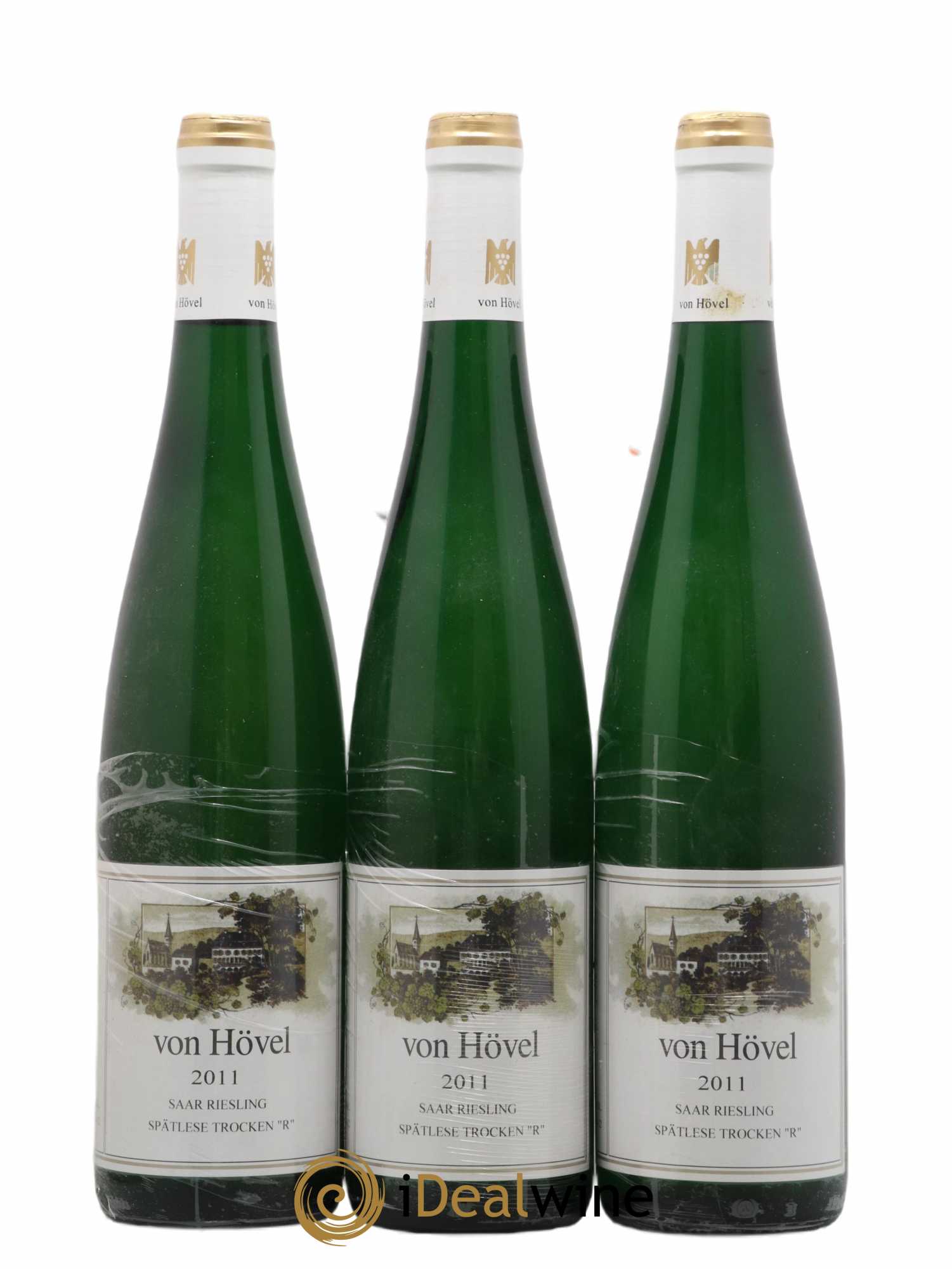 Allemagne Mosel-Saar Spätlese Trocken R Von Hövel 2011 - Lot de 3 bouteilles - 0