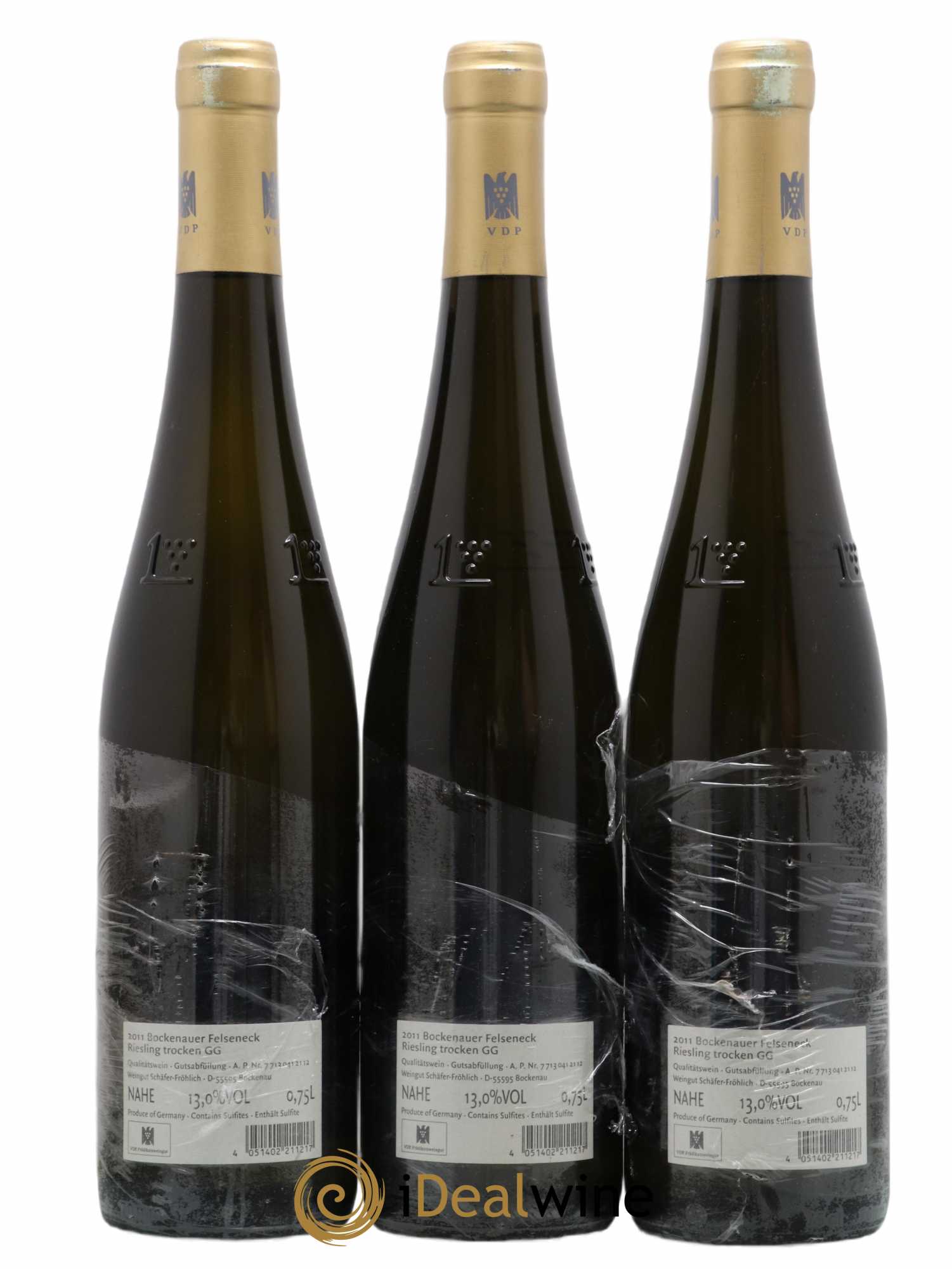 Allemagne Nahe Bockenauer Felseneck Trocken Gg Schäfer Fröhlich 2011 - Lot de 3 bouteilles - 1