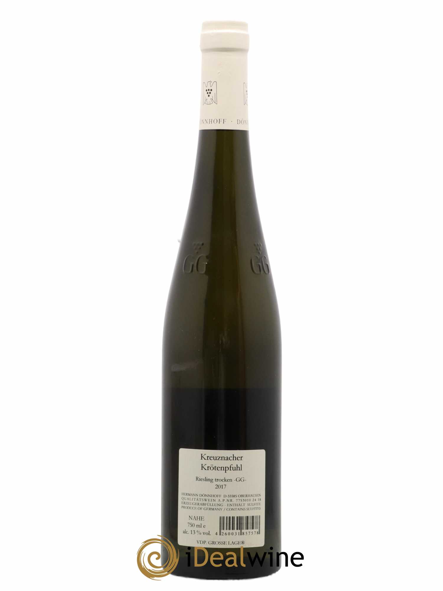 Allemagne Nahe Krötenpfühl Trocken Gg Dönnhoff 2017 - Lot de 1 bouteille - 1