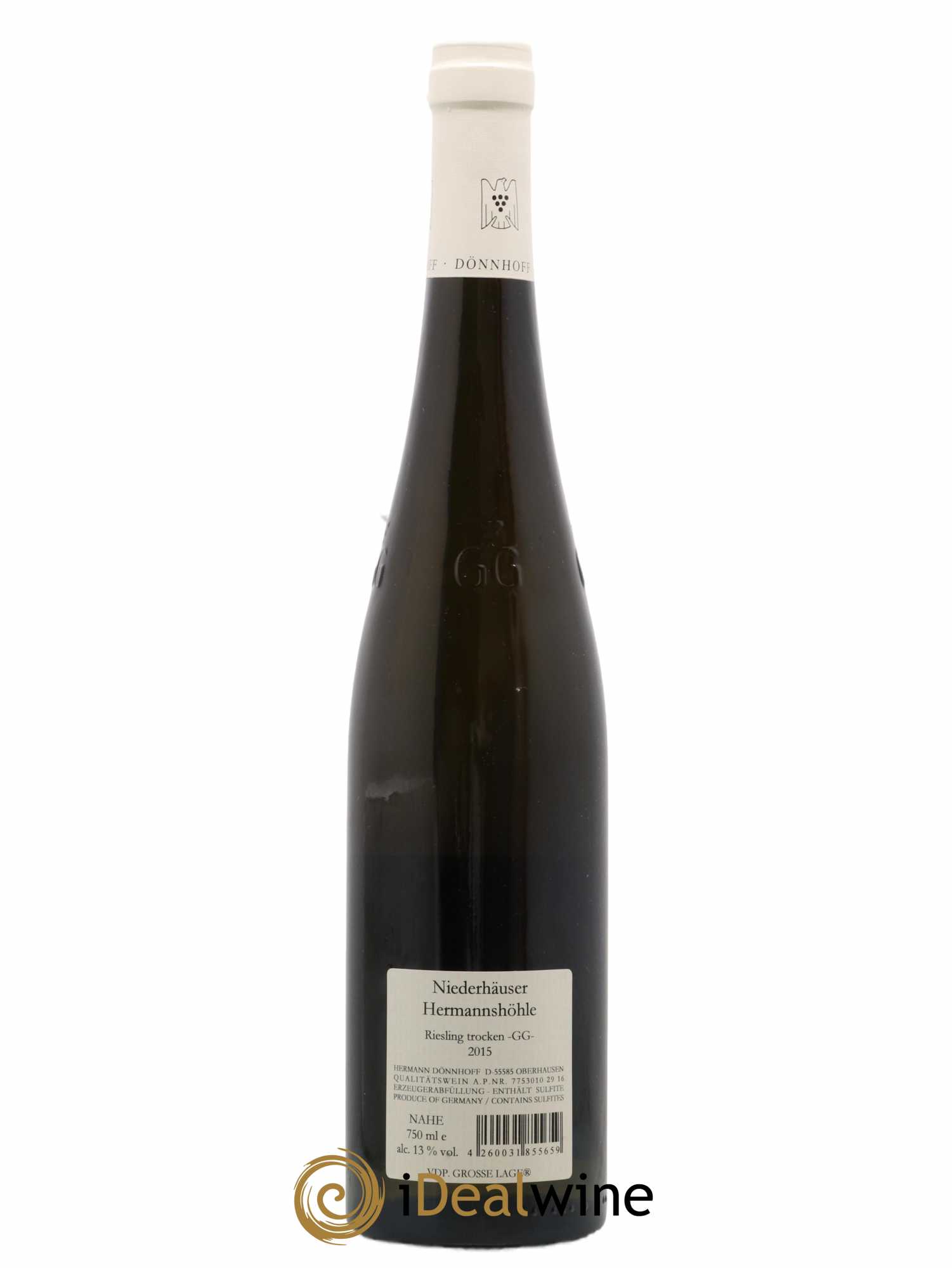 Allemagne Nahe Niederhäuser Hermannshöhle Trocken Gg Dönnhoff 2015 - Lot de 1 bouteille - 1