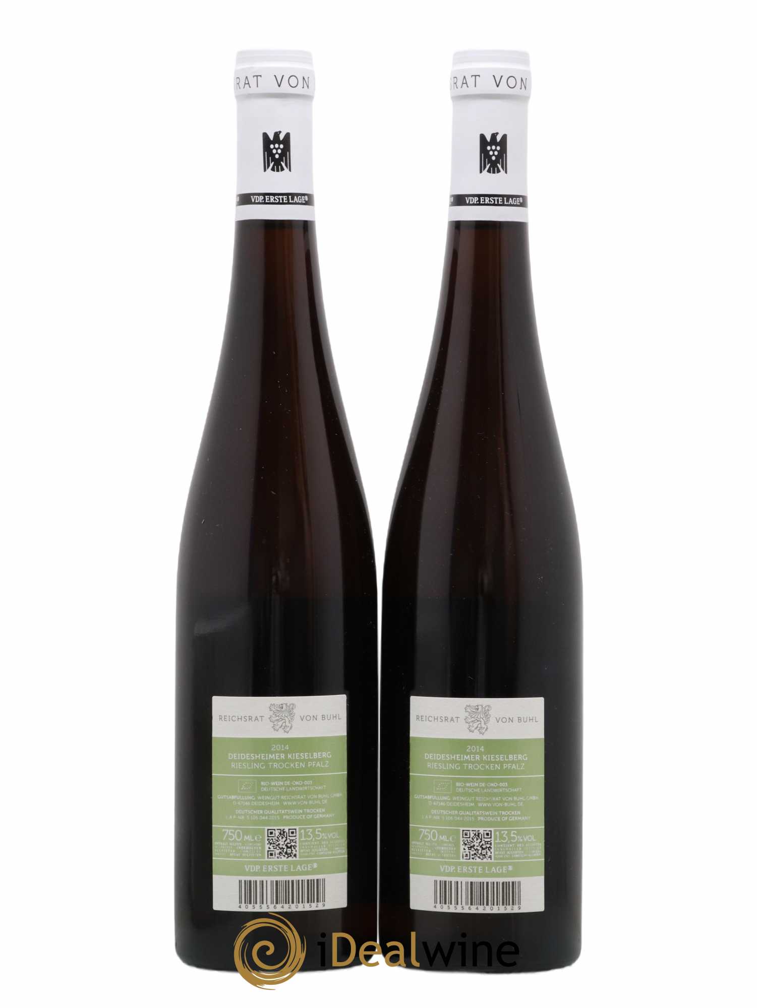 Allemagne Pfalz Deidesheimer Kieselberg Trocken Von Buhl 2014 - Lot de 2 bouteilles - 1