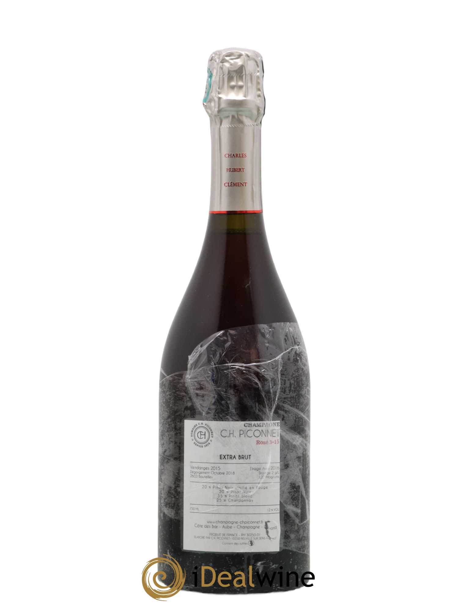 Champagne - Les Vignes de Charles Brut CH Piconet 2015 - Lot de 1 bouteille - 1