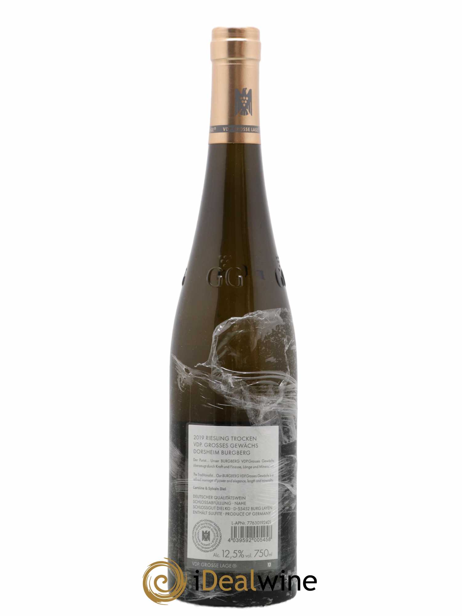 Allemagne Nahe Dorsheimer Burgberg Trocken VDP Grosses Gewachs Gg Diel 2019 - Lot de 1 bouteille - 1