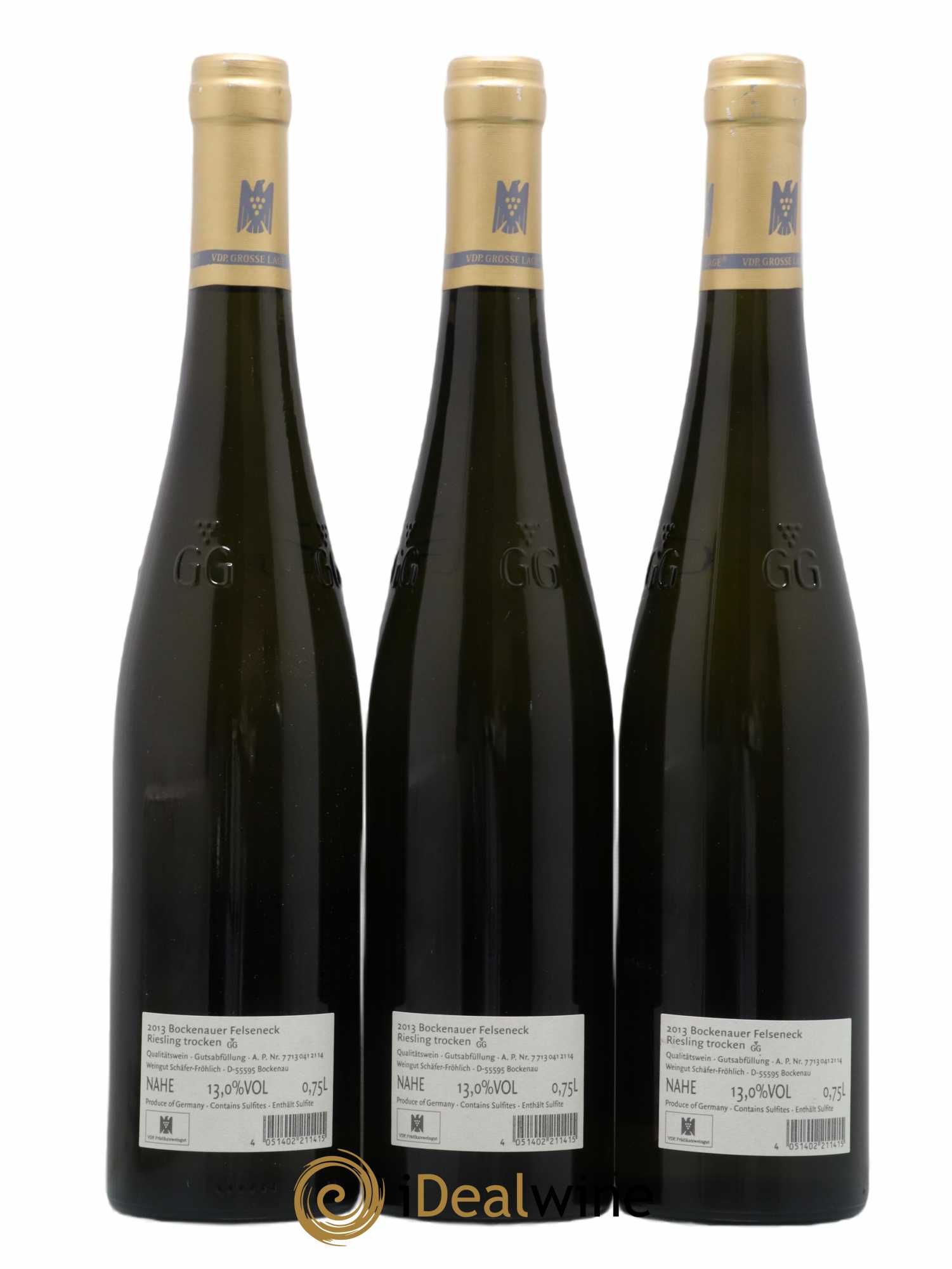 Allemagne Nahe Bockenauer Felseneck Trocken Gg Schäfer Fröhlich 2013 - Lot of 3 bottles - 1