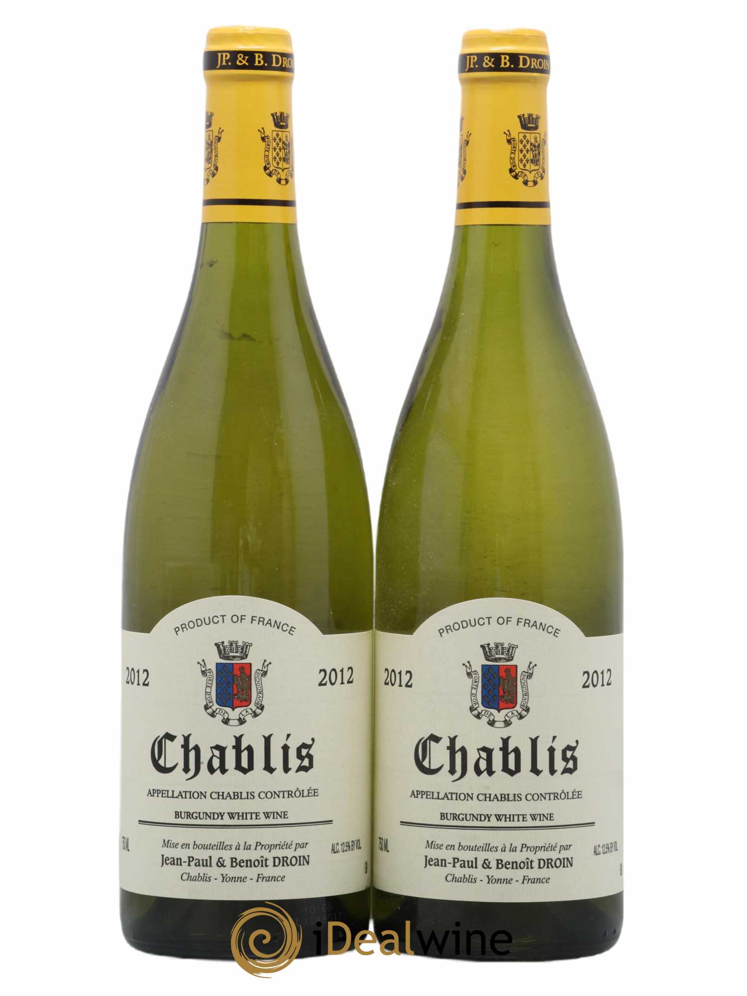Chablis Jean-Paul & Benoît Droin (Domaine) 2012 - Lot de 2 bouteilles - 0