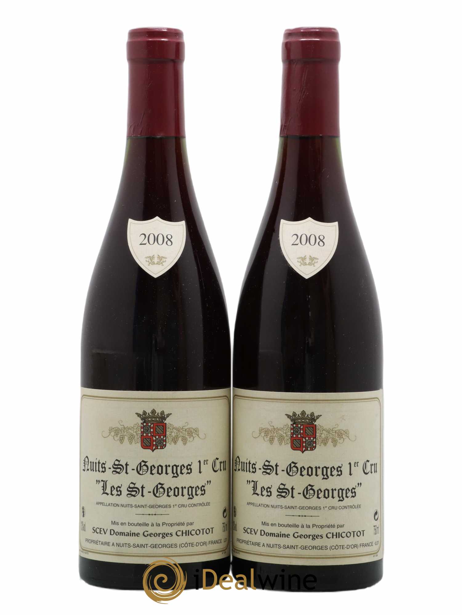 Nuits-Saint-Georges 1er Cru Les Saint-Georges Chicotot 2008 - Lot de 2 bouteilles - 0