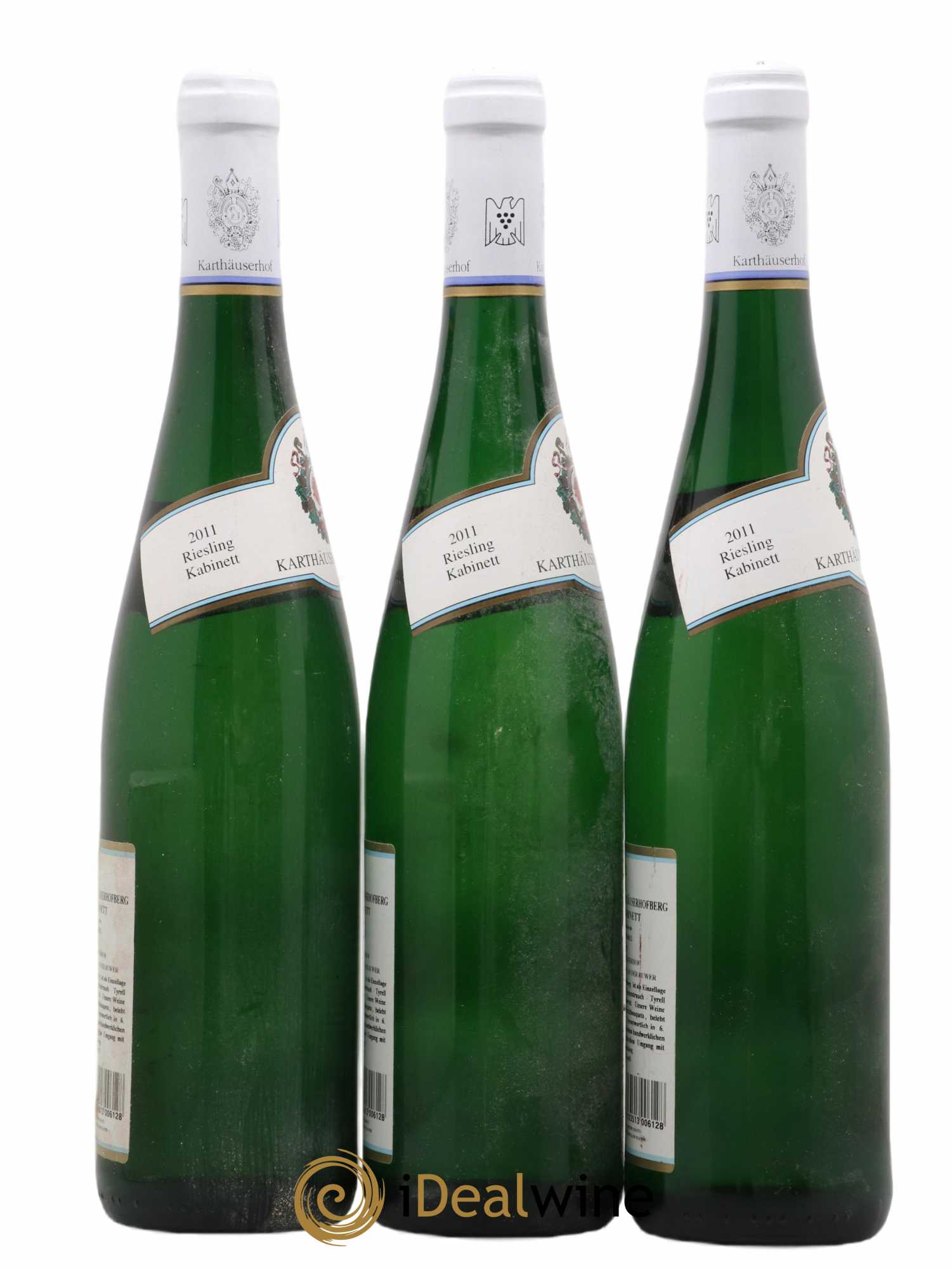 Allemagne Mosel-Saar Ruwer Eitelsbacher Karthäuserhofberg Riesling Kabinett Karthäuserhof 2011 - Lot de 3 bouteilles - 1