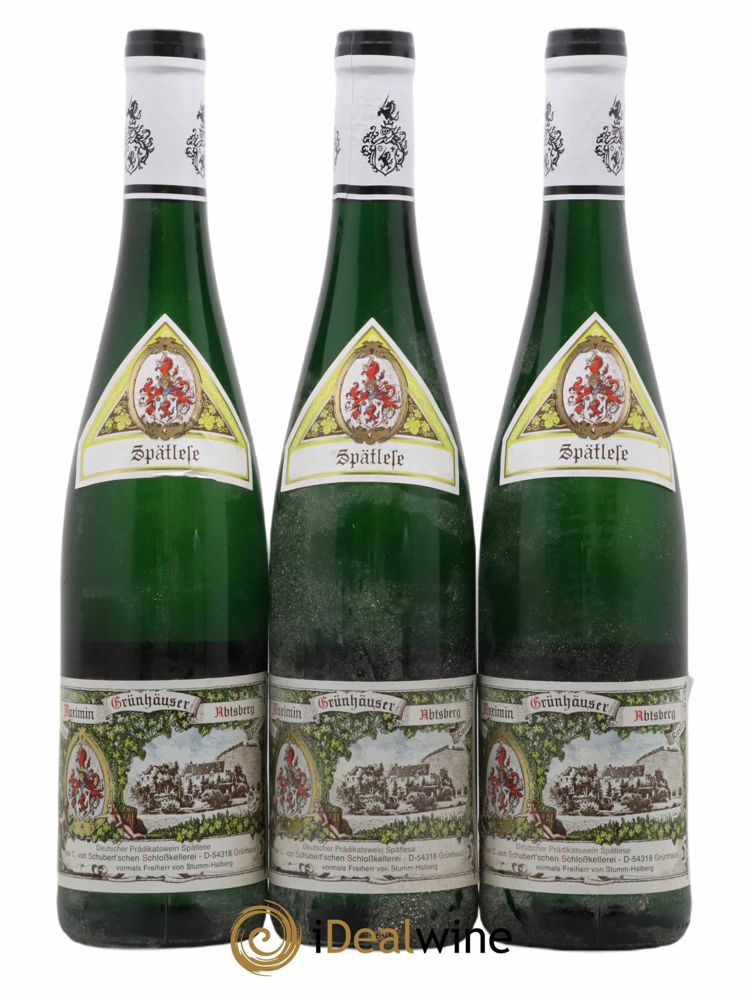 Allemagne Mosel-Saar Ruwer Maximin Grünhäuser Abtsberg Riesling Spätlese von Schubert<br> 2012 - Lot de 3 bouteilles - 0