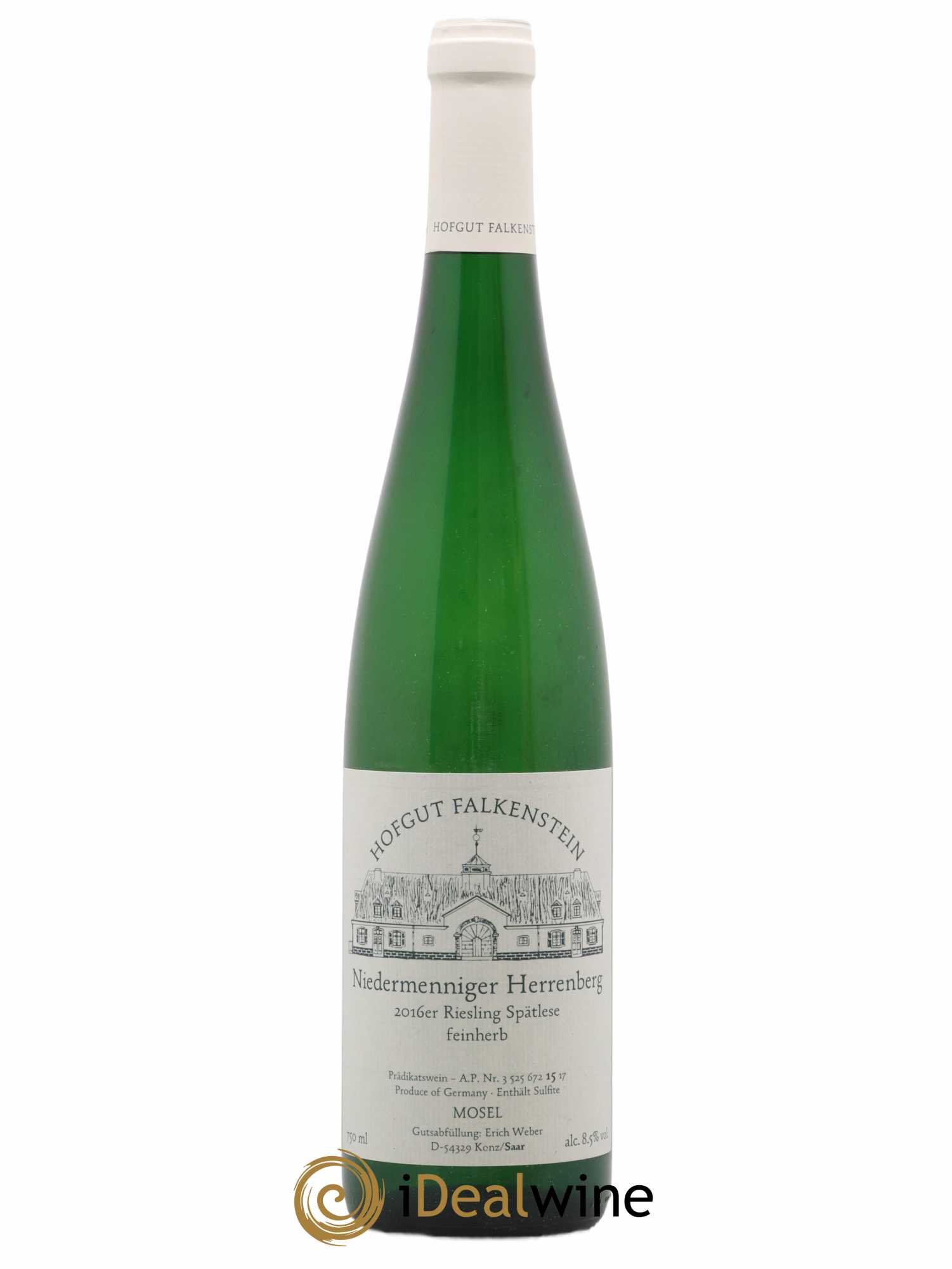 Allemagne Mosel-Saar Niedermenniger Herrenberg Spätlese Feinherb AP15 Hofgut Falkenstein 2016 - Lot de 1 bouteille - 0
