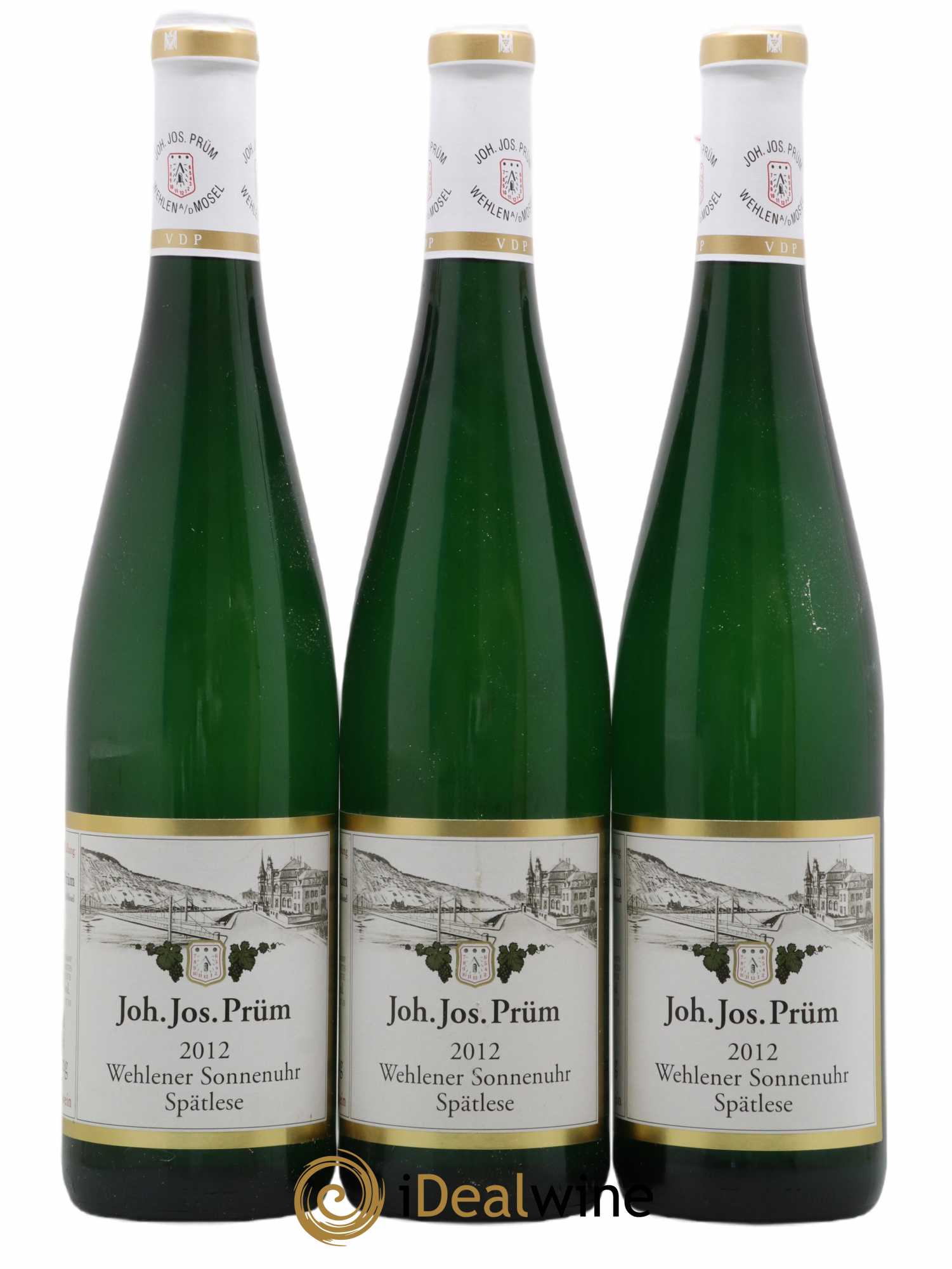 Allemagne Mosel-Saar Wehlener Sonnenuhr Riesling Spätlese Joh. Jos. Prüm 2012 - Lot de 3 bouteilles - 0
