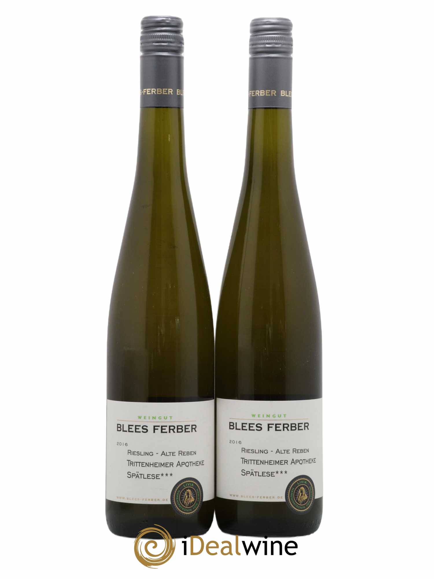 Allemagne Mosel-Saar Trittenheimer Apotheke Spätlese Alte Reben Blees Ferber 2016 - Posten von 2 Flaschen - 0