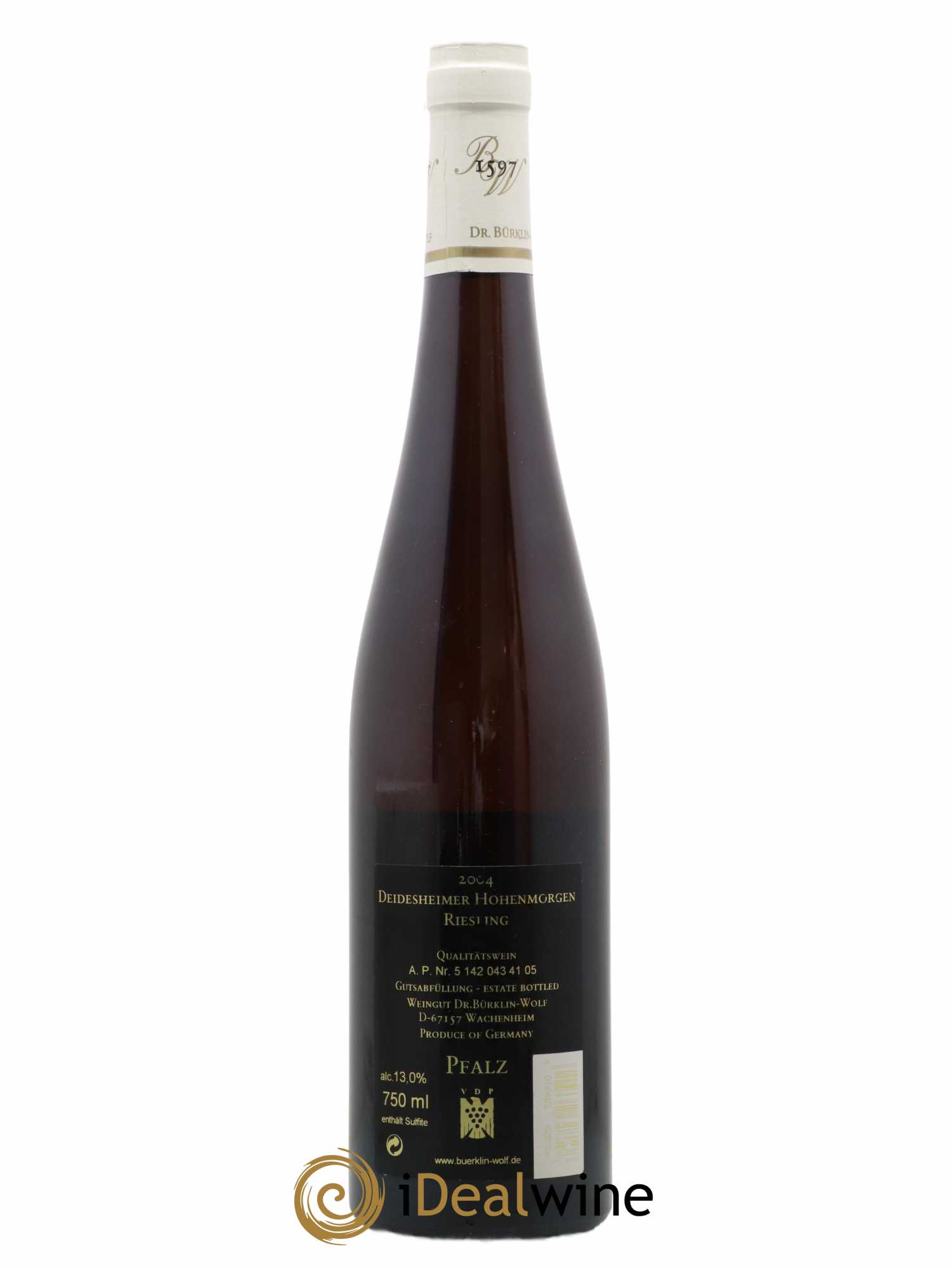 Allemagne Pfalz Hohenmorgen Fass 23 Bürklin Wolf 2004 - Lot de 1 bouteille - 1