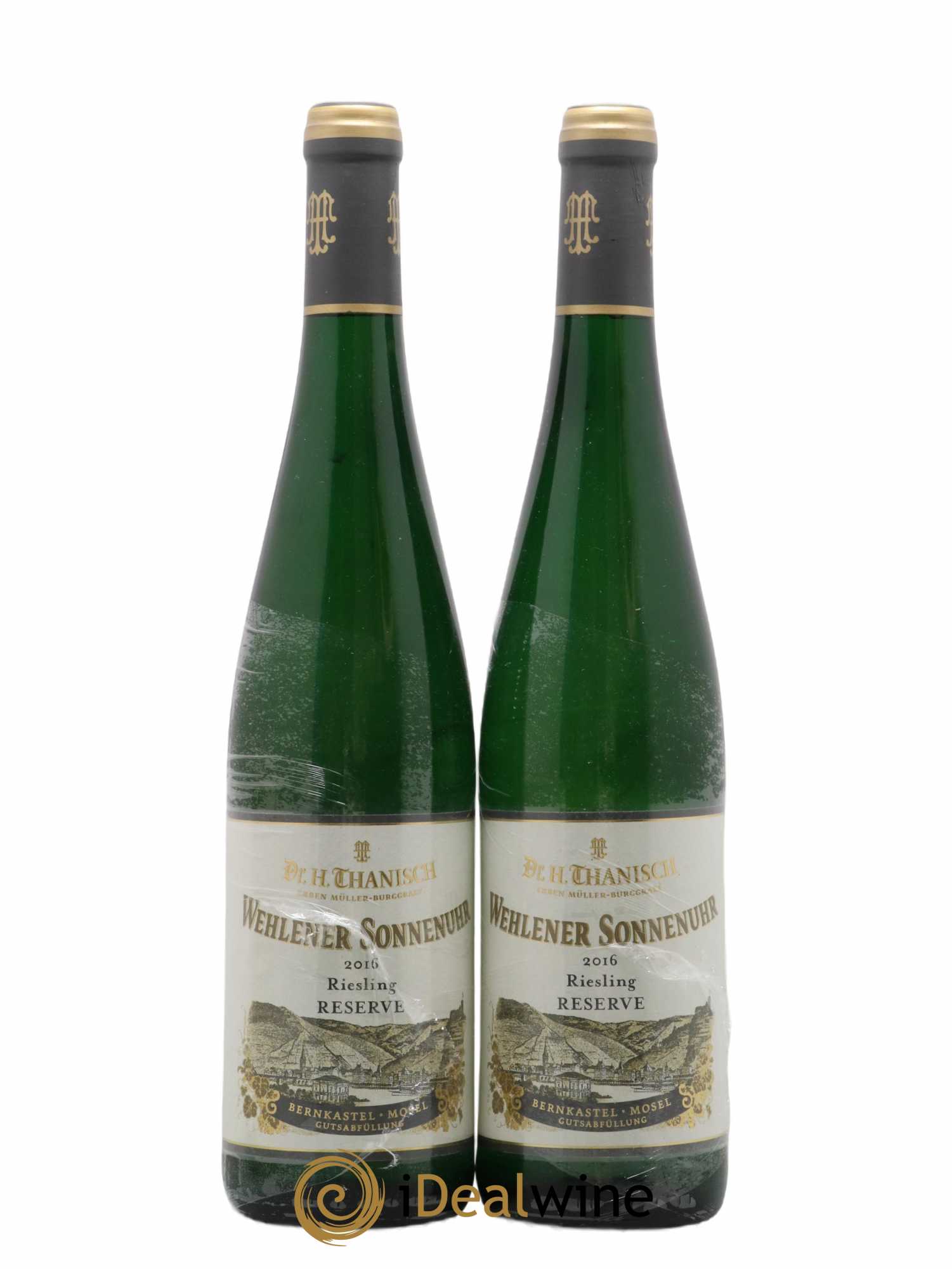 Allemagne Mosel-Saar Wehlener Sonnenuhr Reserve Wwe Dr. H. Thanisch Müller Burggraef 2016 - Lot de 2 bouteilles - 0