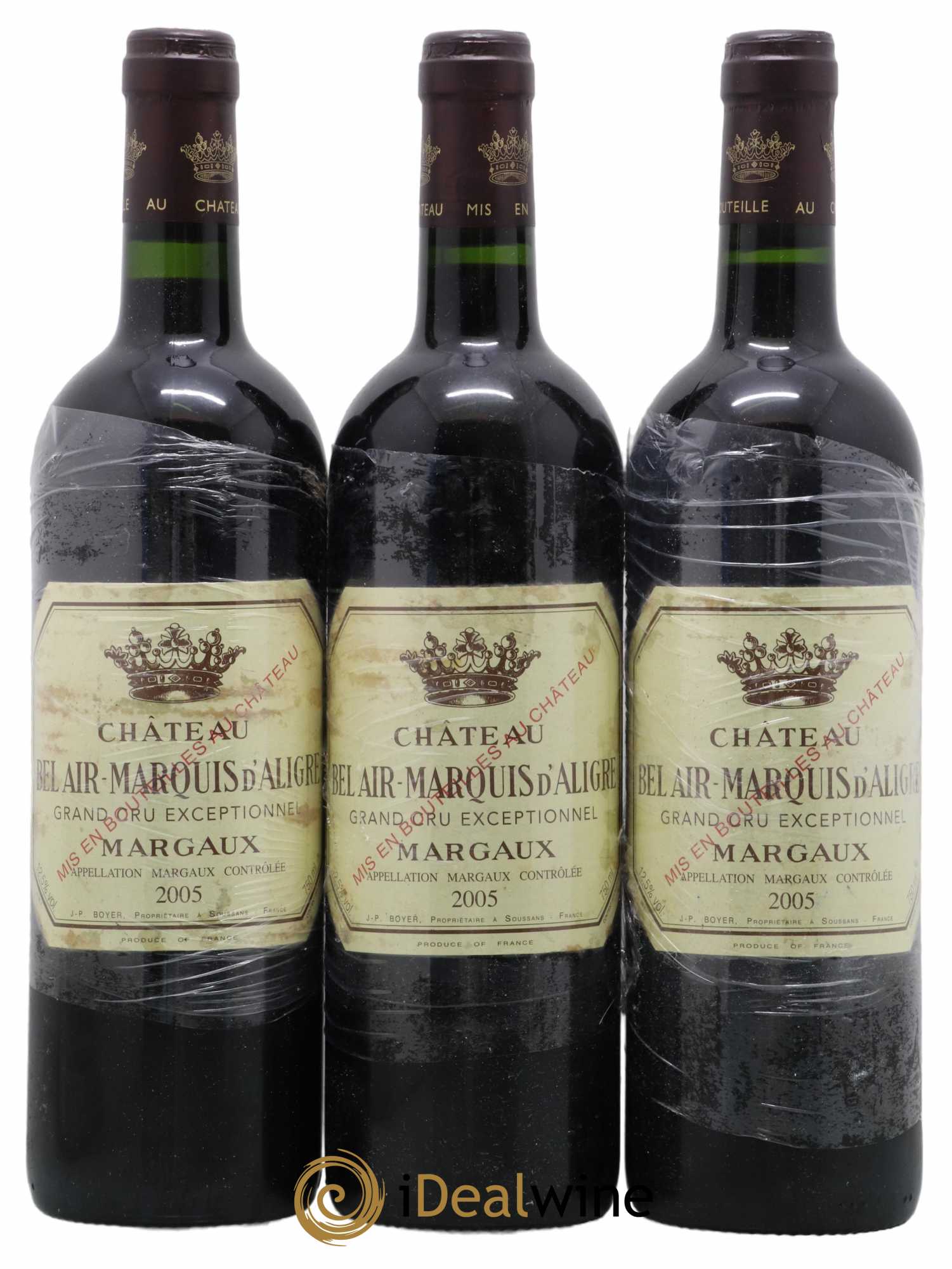 Château Bel Air Marquis d'Aligre 2005 - Lot de 3 bouteilles - 0