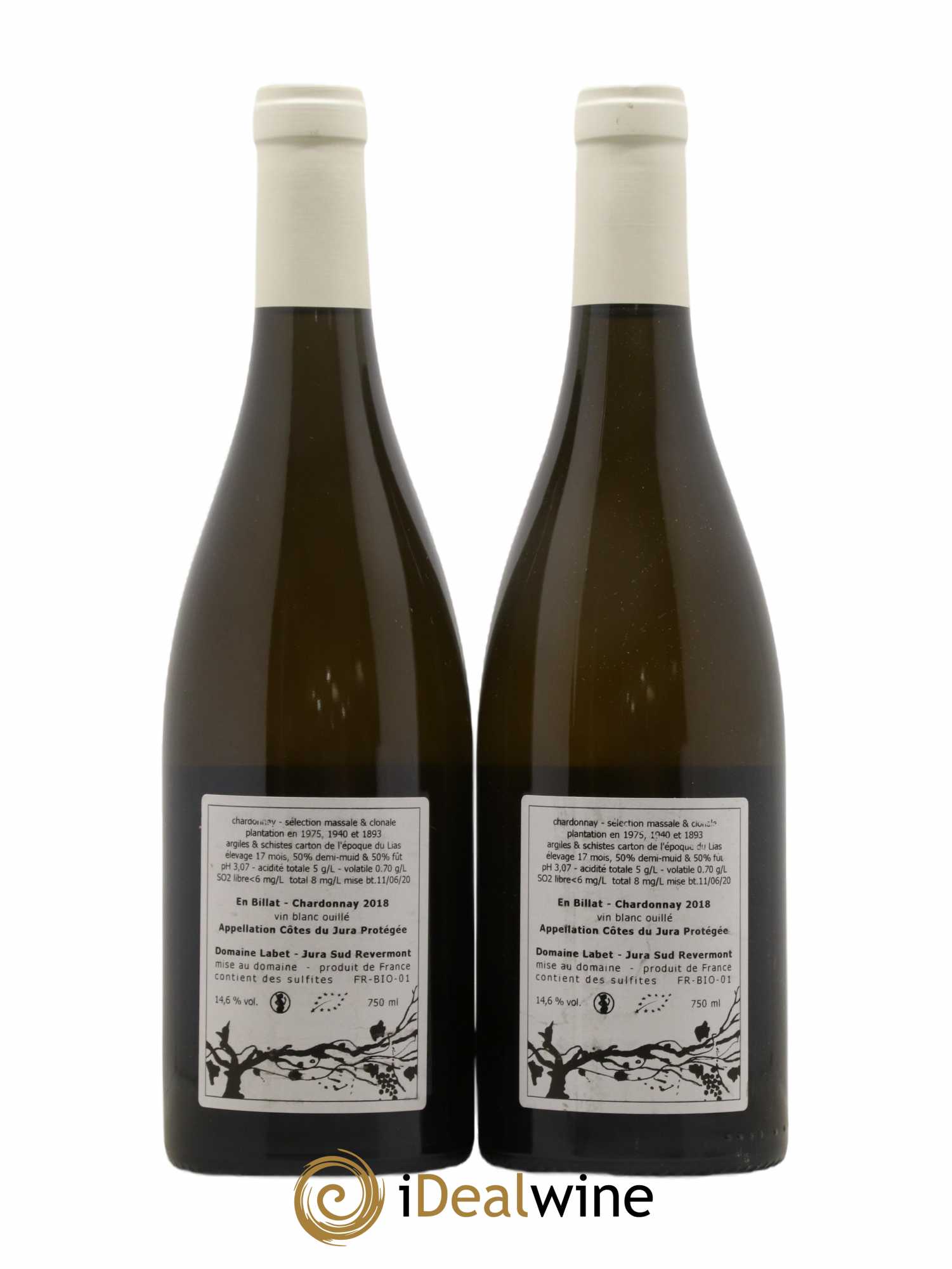 Côtes du Jura Chardonnay En Billat Labet (Domaine) 2018 - Lot de 2 bouteilles - 1