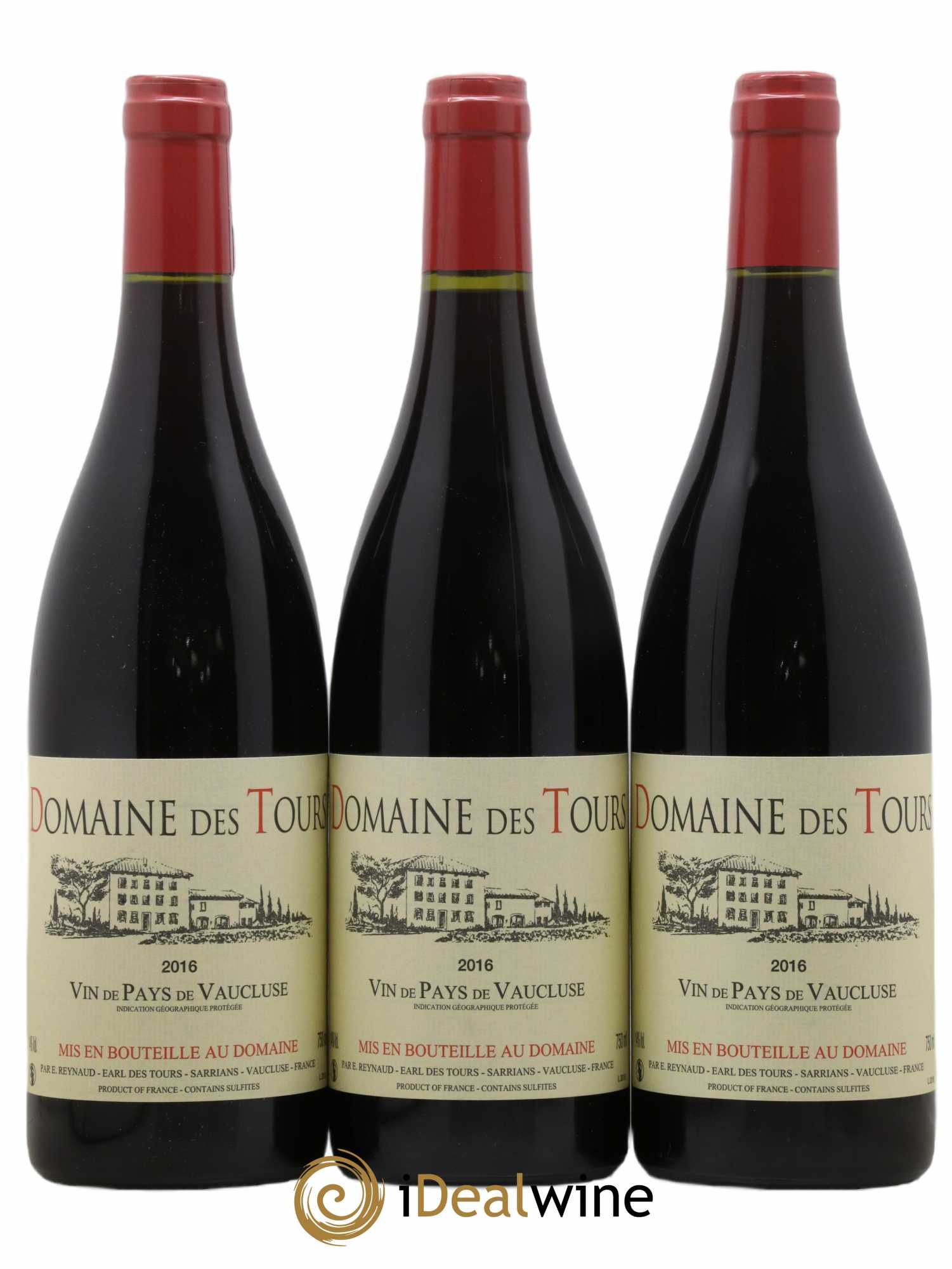 Vaucluse (Vin de Pays de Vaucluse) Domaine des Tours Emmanuel Reynaud 2016 - Lot de 3 bouteilles - 0