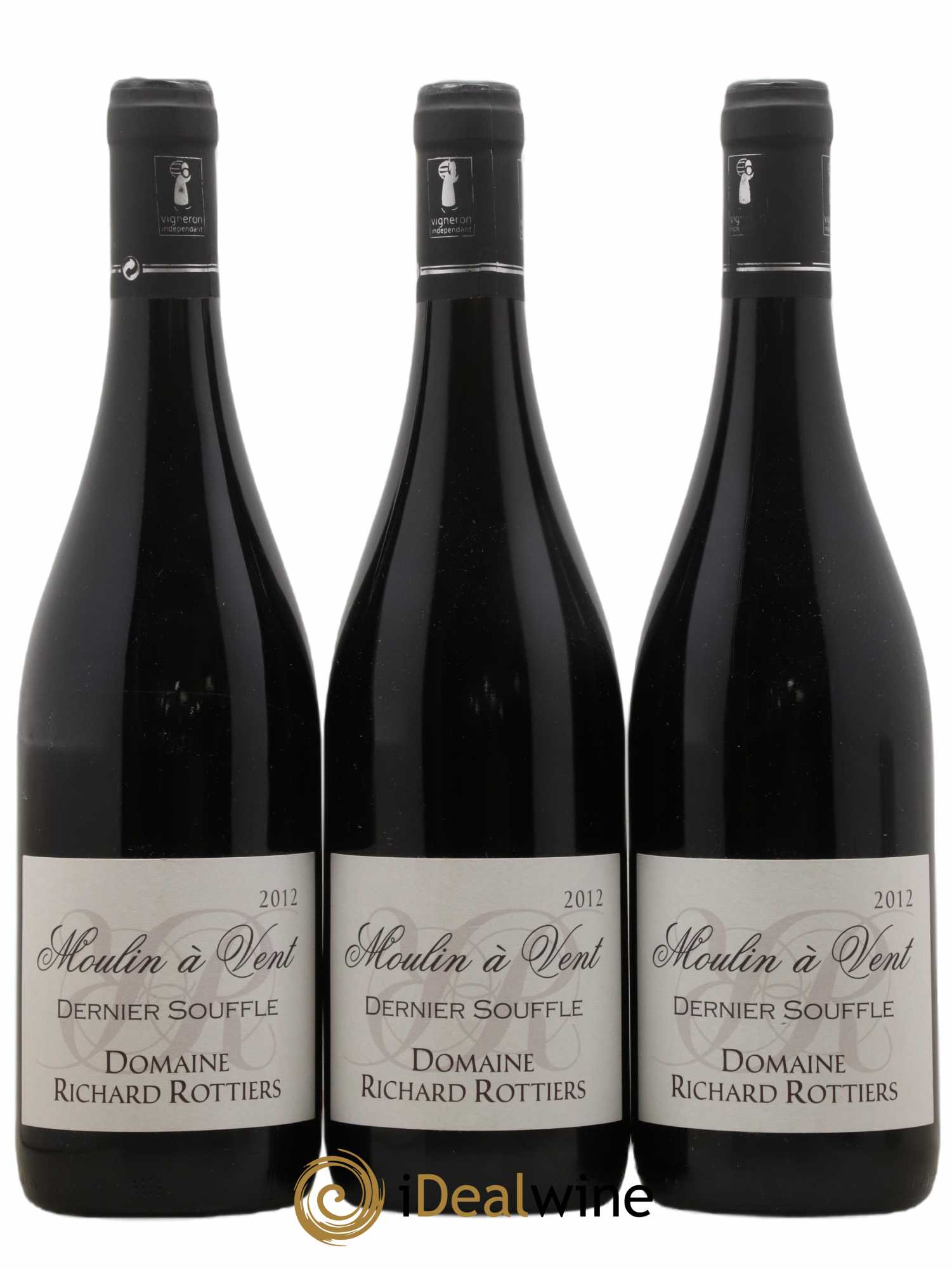 Moulin-à-Vent Dernier Souffle Richard Rottiers (Domaine) (sans prix de réserve) 2012 - Lot de 3 bouteilles - 0