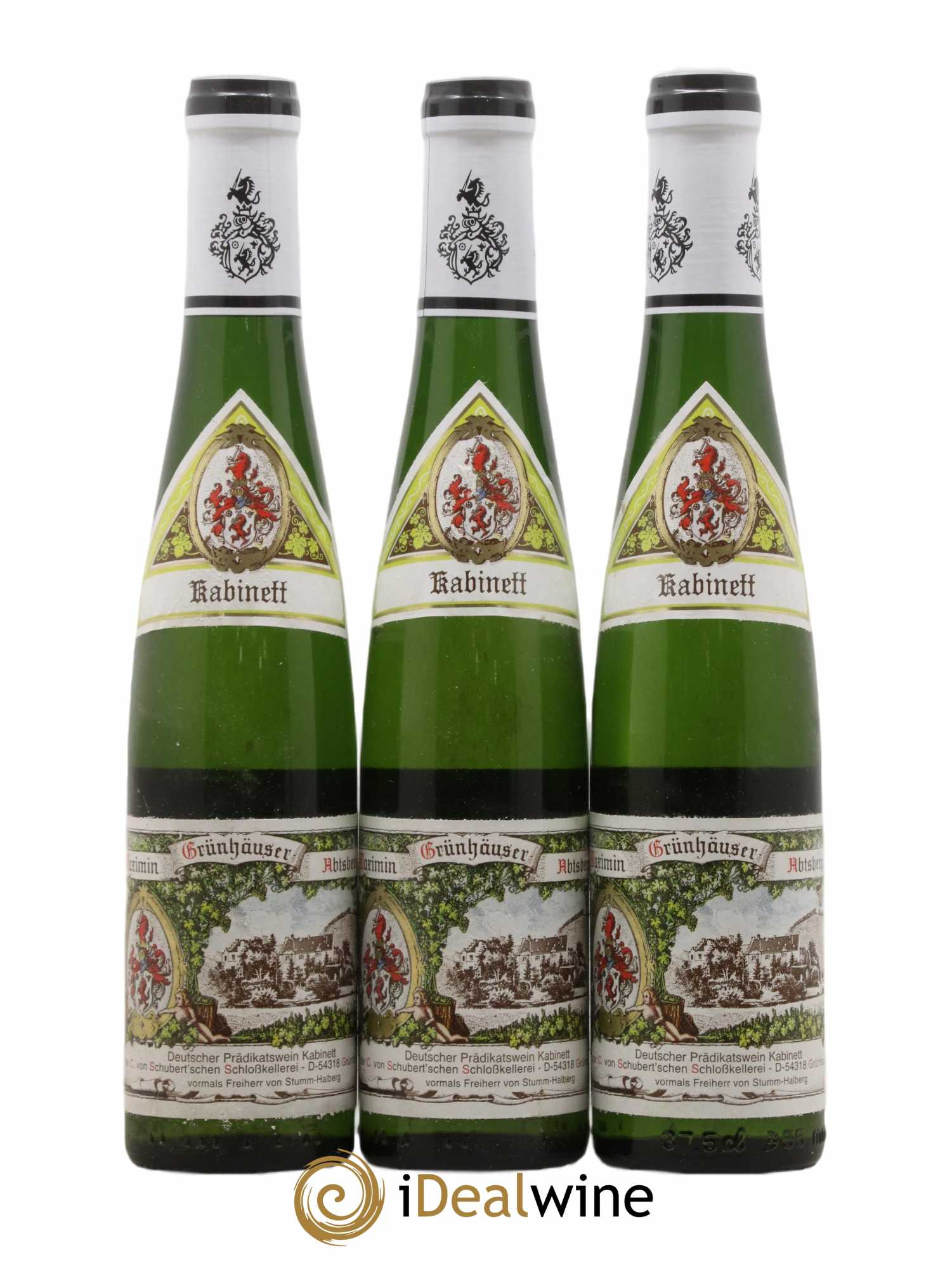 Allemagne Mosel-Saar Ruwer Maximin Grünhäuser Abtsberg Kabinett Von Schubert 2012 - Lot de 3 demi bouteilles - 0