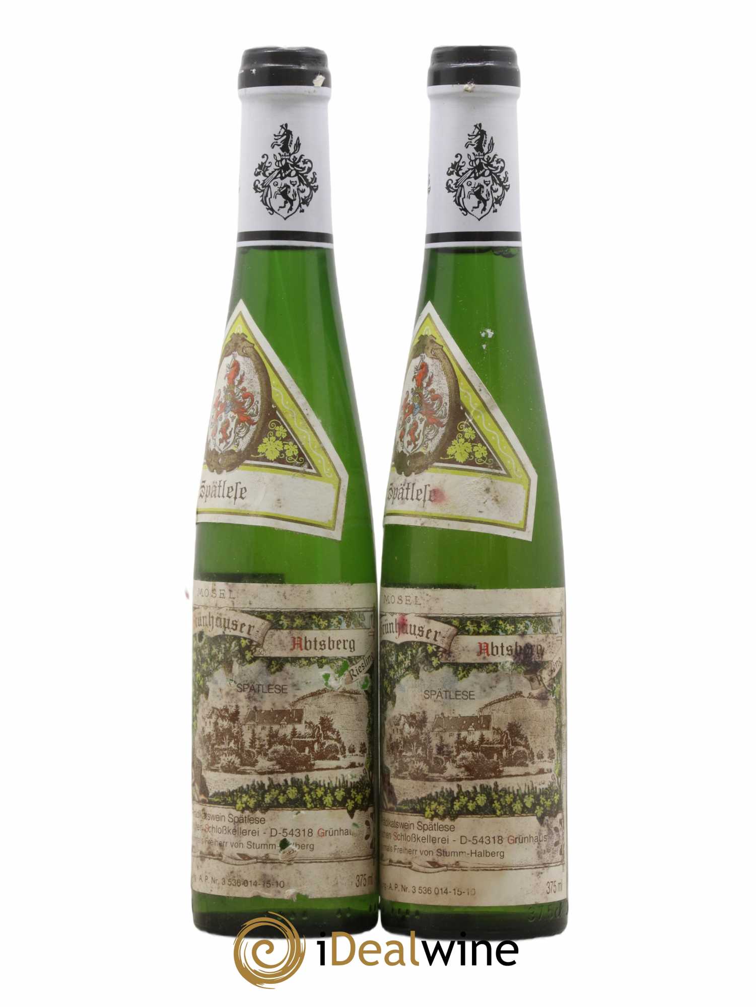 Allemagne Mosel-Saar Ruwer Maximin Grünhäuser Abtsberg Spätlese Von Schubert 2009 - Lot de 2 demi bouteilles - 1