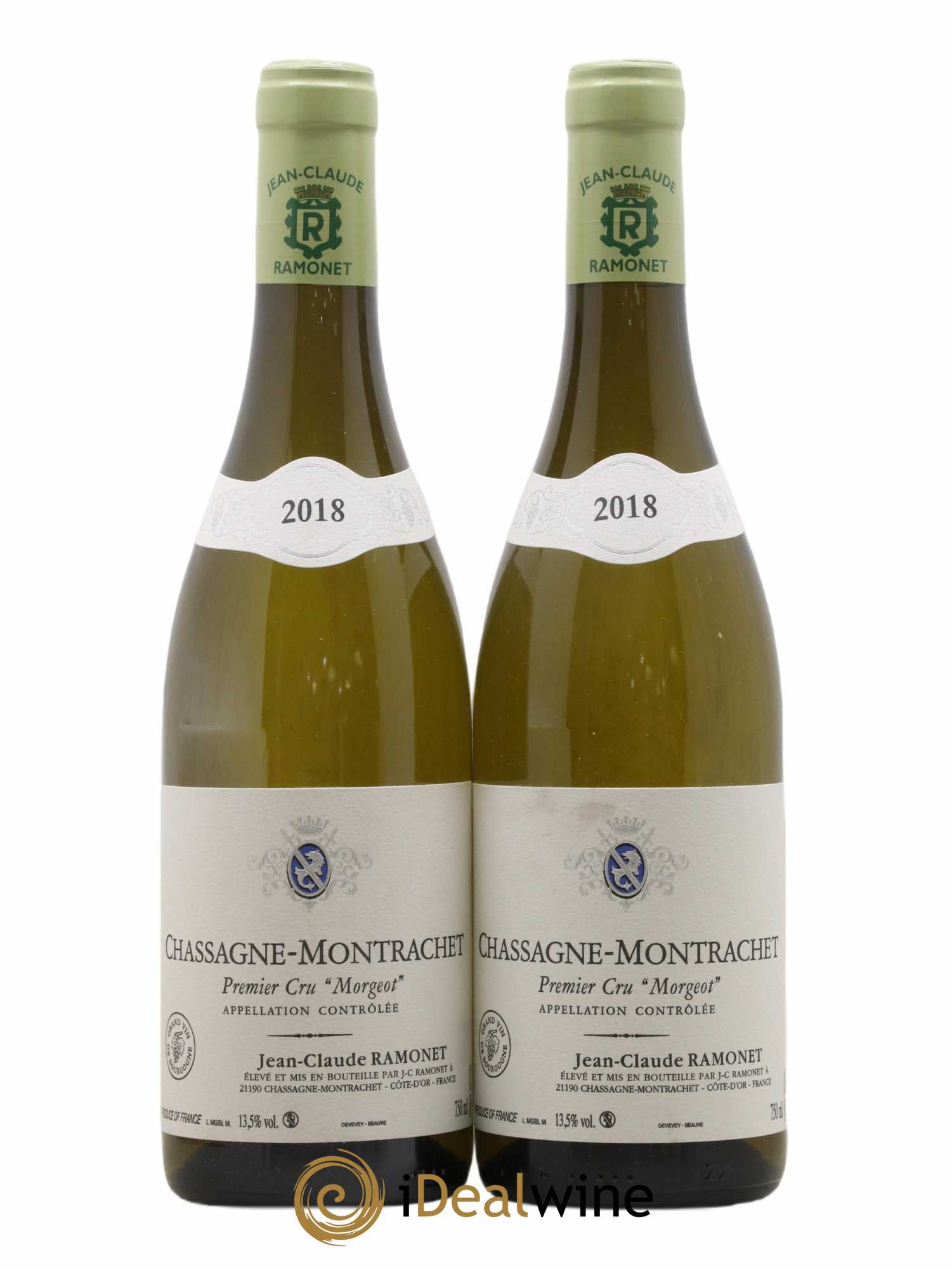 Chassagne-Montrachet 1er Cru Morgeot Ramonet (Domaine) 2018 - Lot de 2 bouteilles - 0