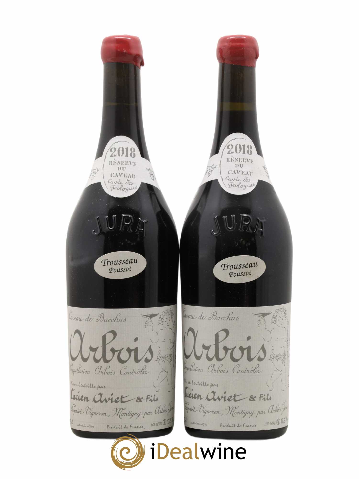 Arbois Trousseau Poussot Reserve Du Caveau Lucien Aviet 2018 - Lot de 2 bouteilles - 0