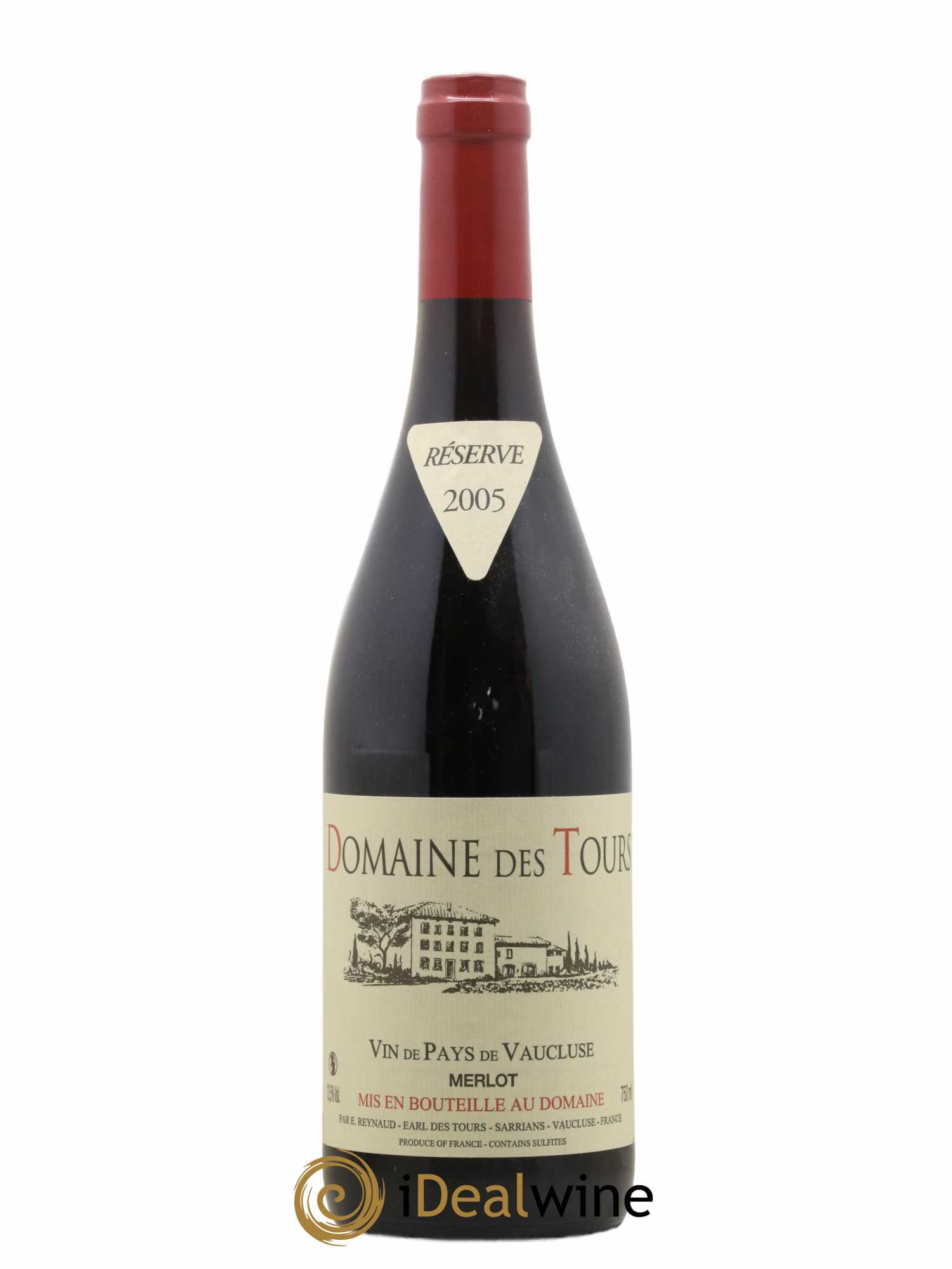 Vaucluse Domaine des Tours Merlot Emmanuel Reynaud 2005 - Lot de 1 bouteille - 0