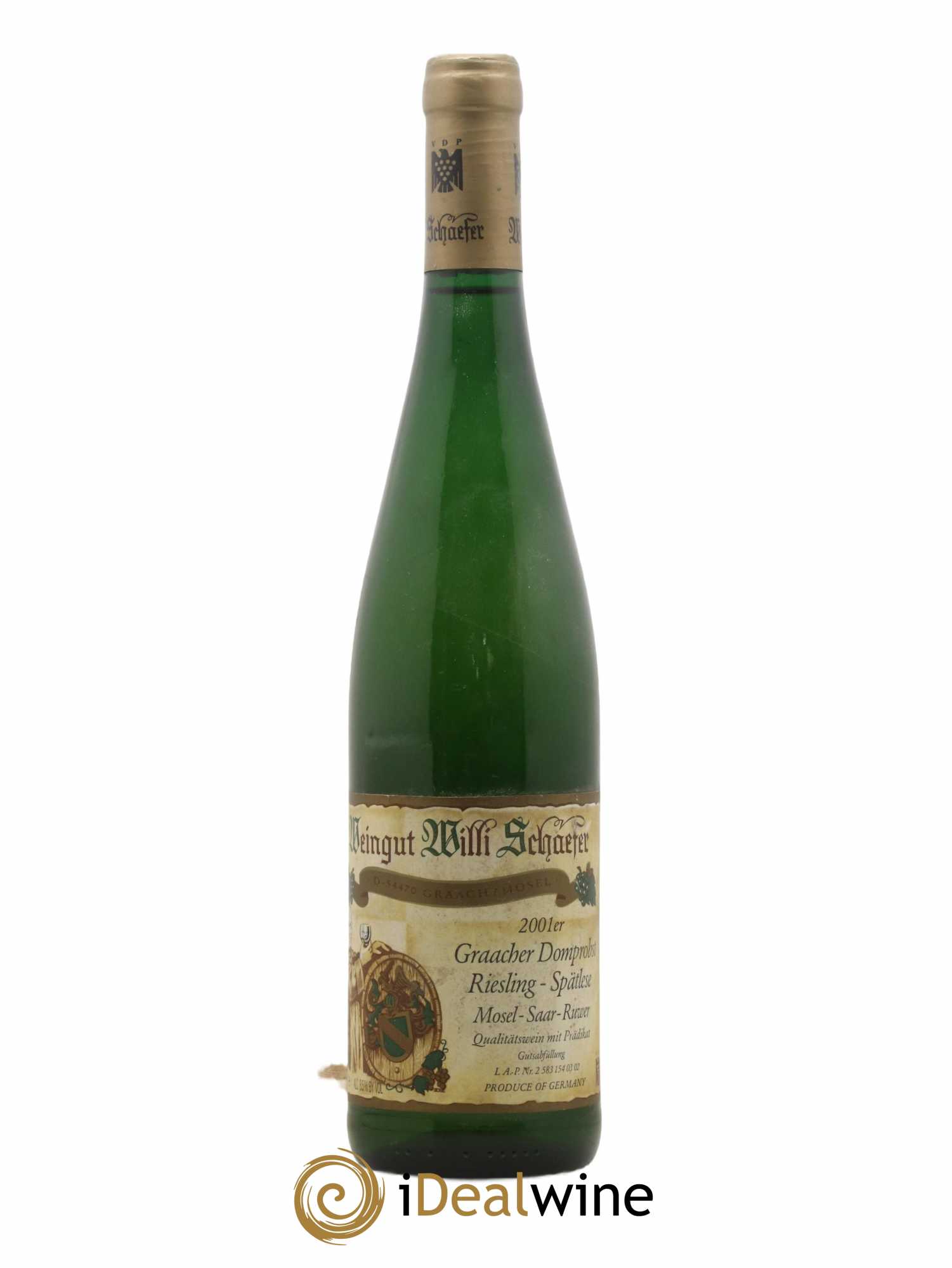 Riesling Willi Schaefer Graacher Domprobst Spatlese 05 2001 - Lot de 1 bouteille - 0
