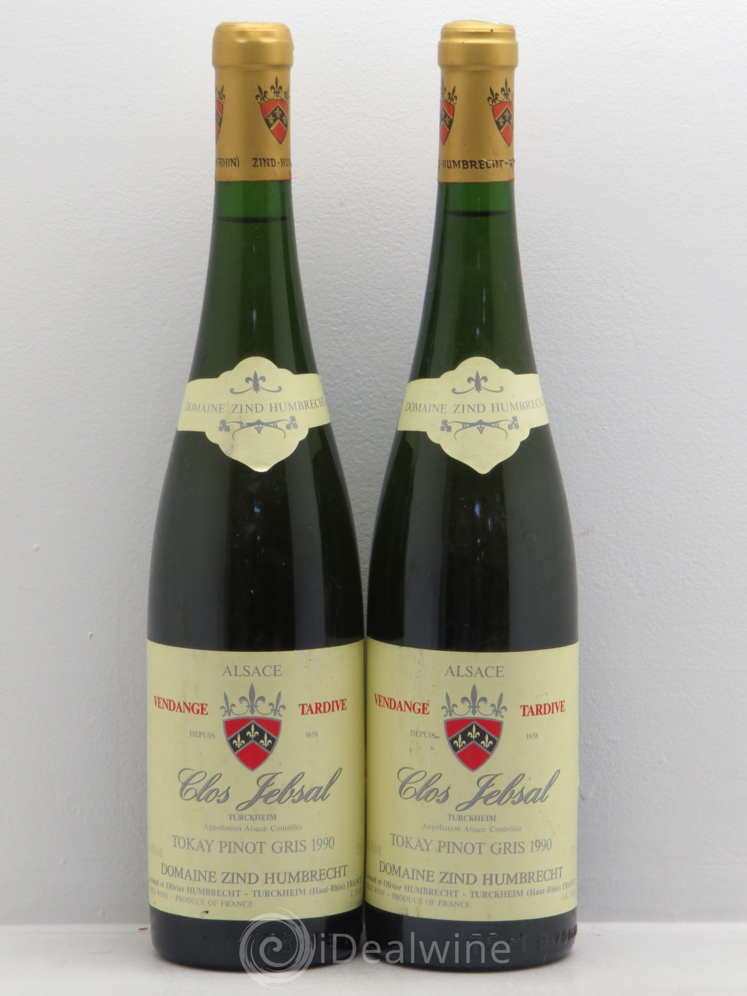Alsace Pinot Gris Clos Jebsal Vendanges Tardives Zind-Humbrecht (Domaine) 1990 - Lotto di 2 bottiglie - 0