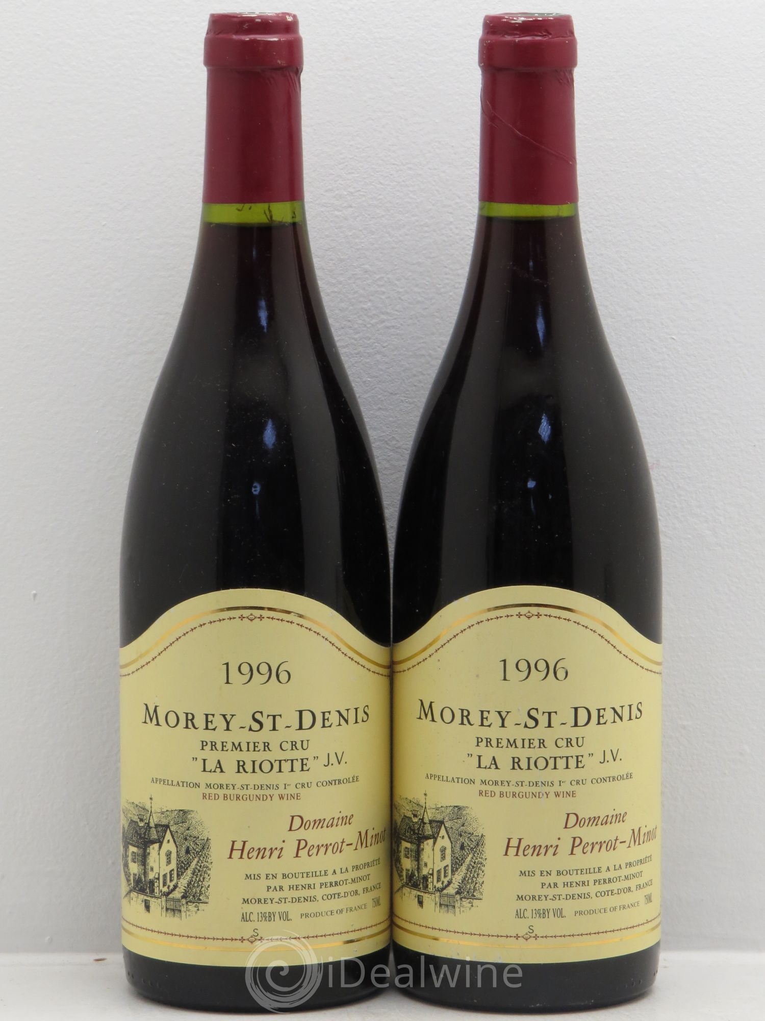 Morey-Saint-Denis 1er Cru La Riotte Vieilles Vignes Perrot-Minot 1996 - Lot de 2 bouteilles - 0