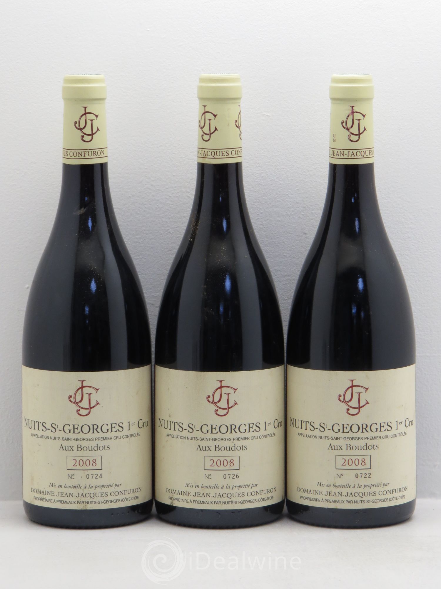 Nuits-Saint-Georges 1er Cru Aux Boudots Jean-Jacques Confuron 2008 - Lot de 3 bouteilles - 0