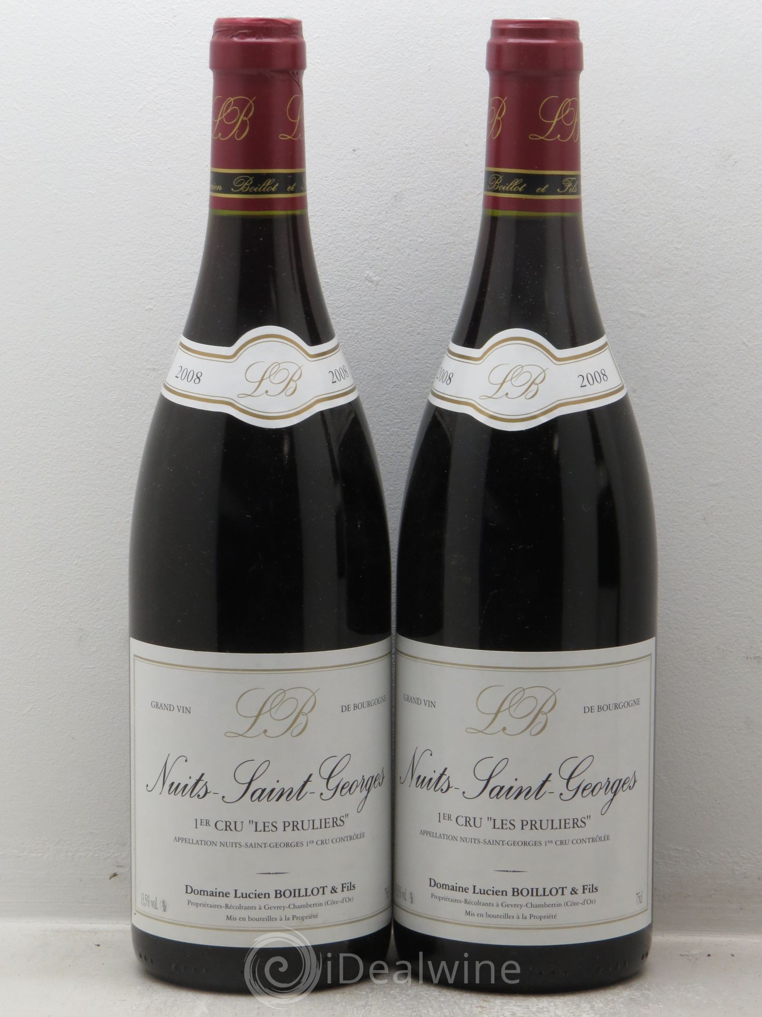 Nuits-Saint-Georges 1er Cru Lucien Boillot 2008 - Posten von 2 Flaschen - 0
