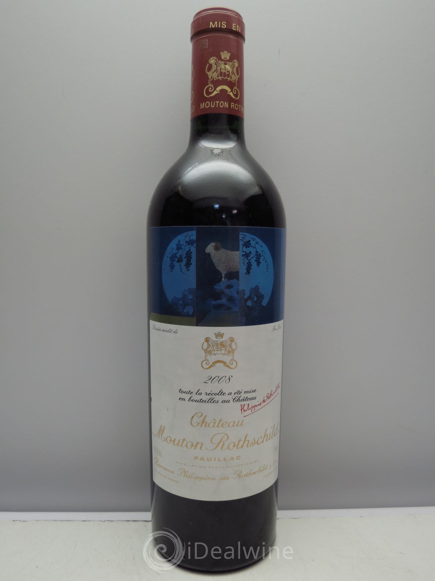 Château Mouton Rothschild 1er Grand Cru Classé 2008 - Lot de 1 bouteille - 0