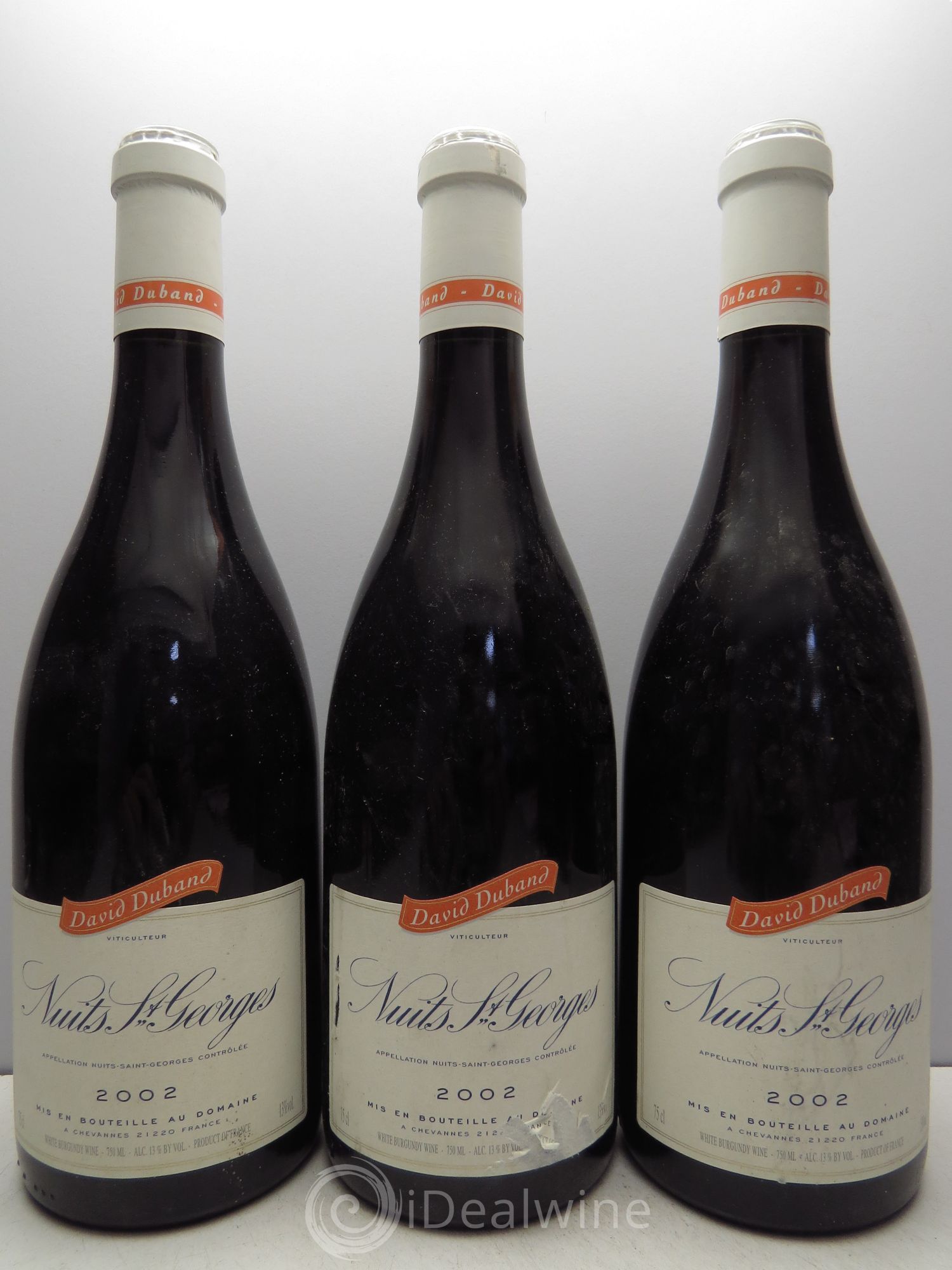 Nuits-Saint-Georges David Duband 2002 - Lot de 3 bouteilles - 0