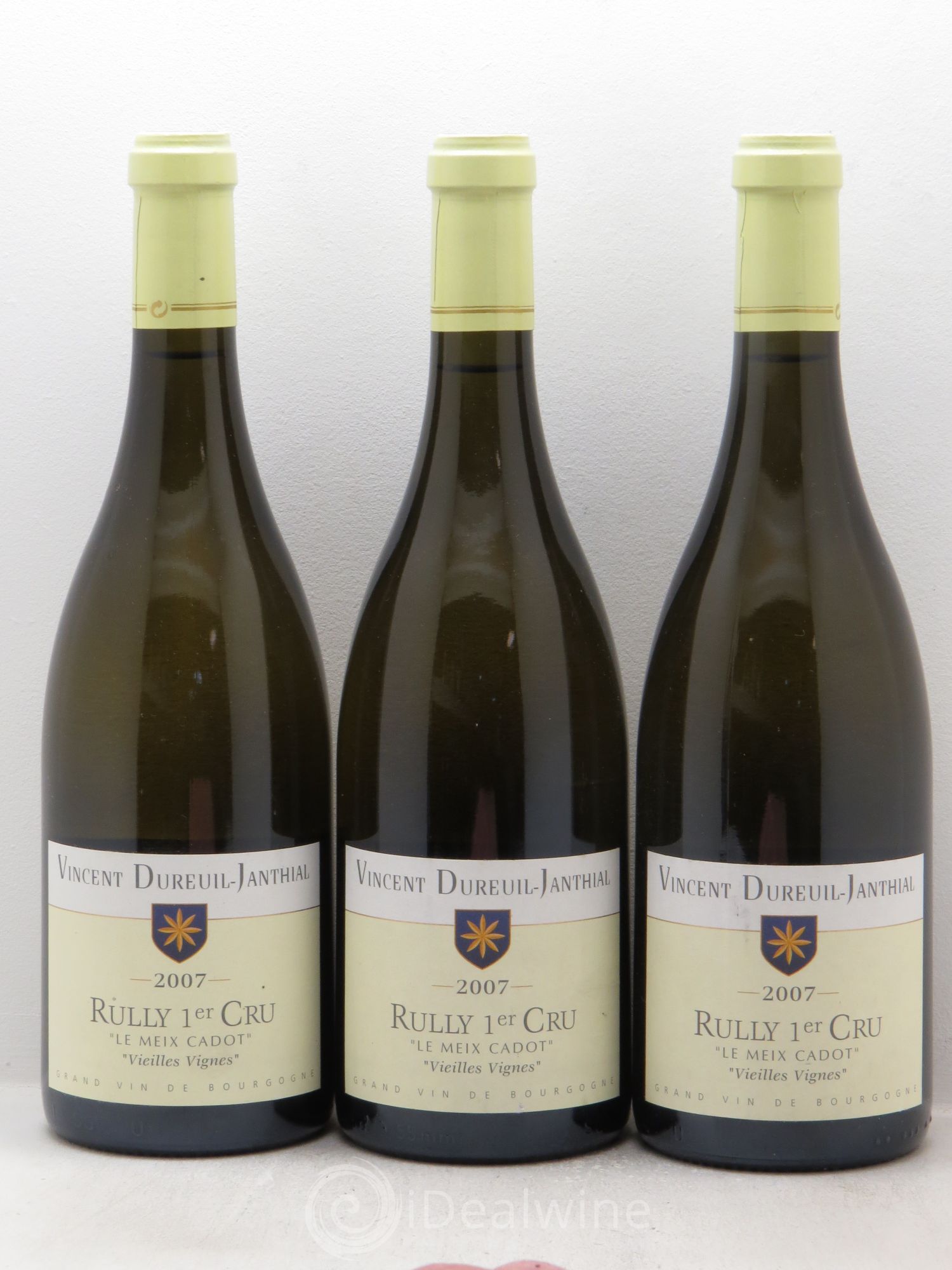 Rully 1er Cru "le Meix Cadot" Vieilles Vignes Vincent Dureuil 2007 - Posten von 3 Flaschen - 0