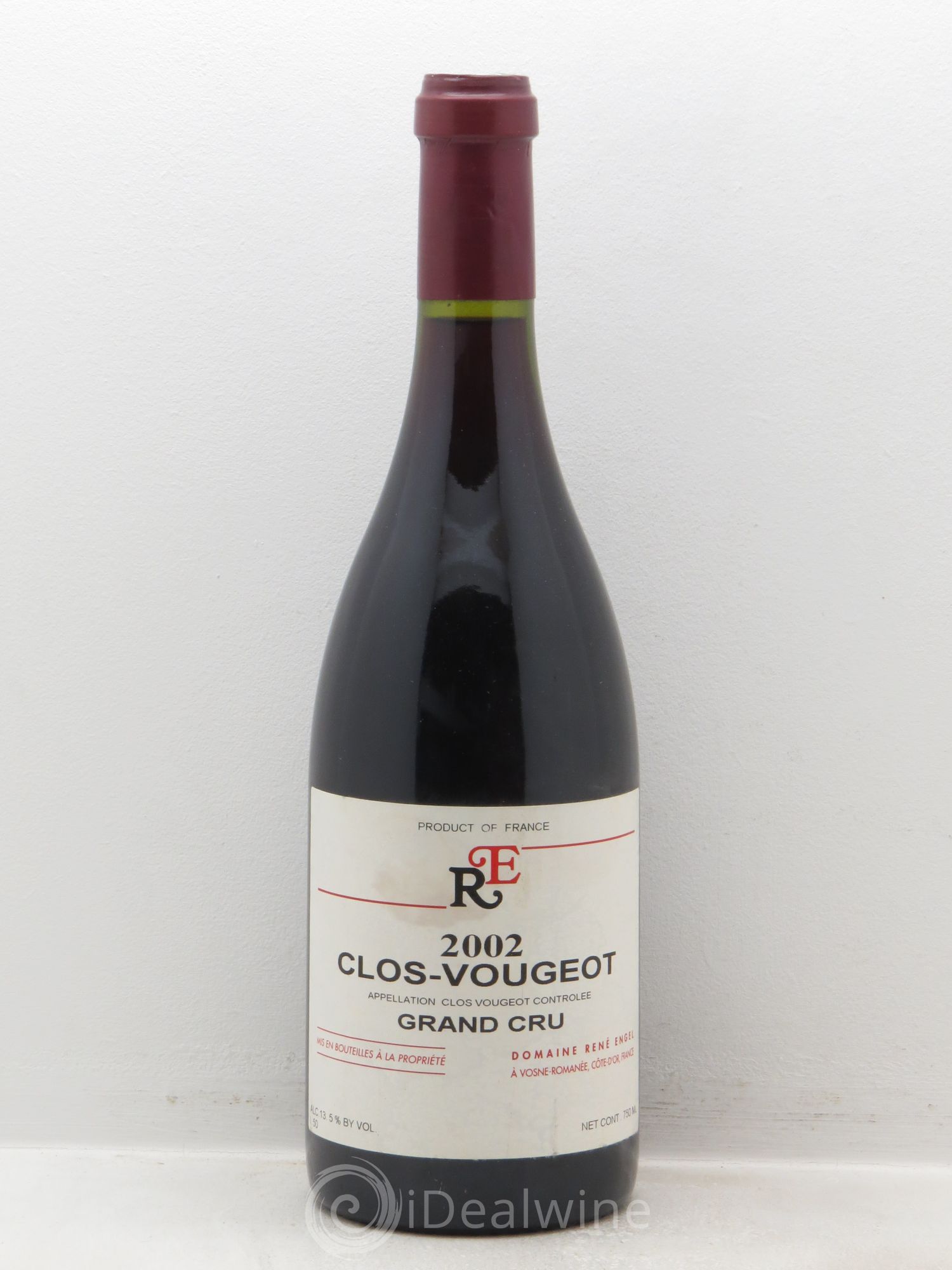 Clos de Vougeot Grand Cru Domaine René Engel - Domaine Eugénie 2002 - Lot de 1 bouteille - 0
