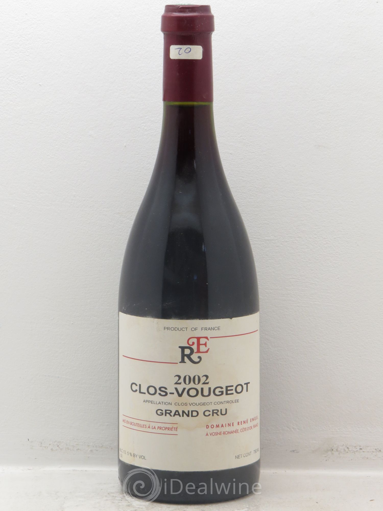 Clos de Vougeot Grand Cru Domaine René Engel - Domaine Eugénie 2002 - Lot de 1 bouteille - 0