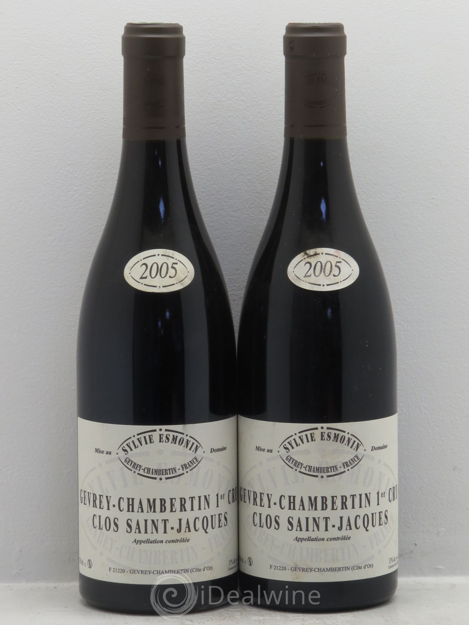 Gevrey-Chambertin 1er Cru Clos Saint Jacques Sylvie Esmonin 2005 - Lot de 2 bouteilles - 0