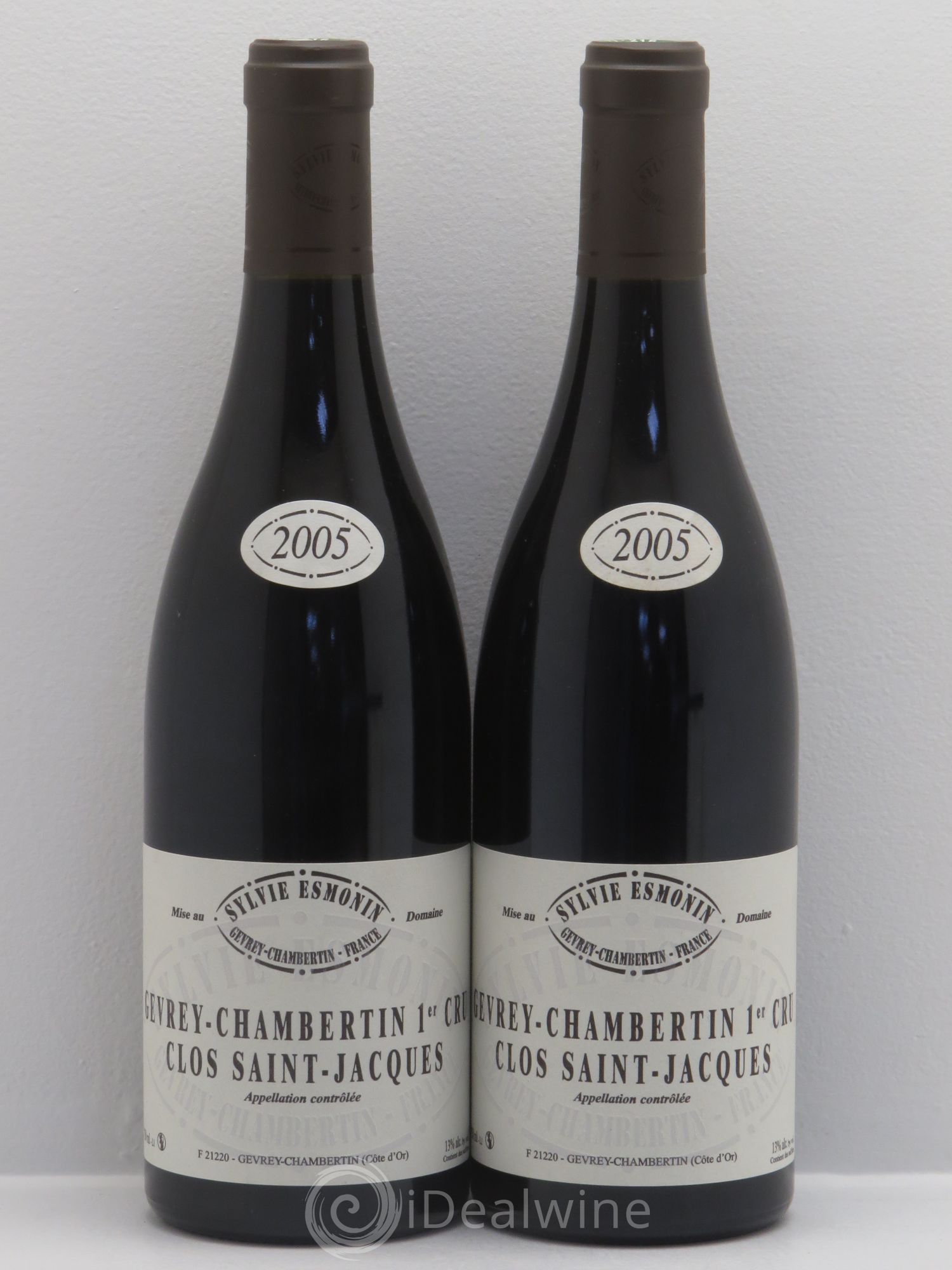 Gevrey-Chambertin 1er Cru Clos Saint Jacques Sylvie Esmonin 2005 - Lot de 2 bouteilles - 0