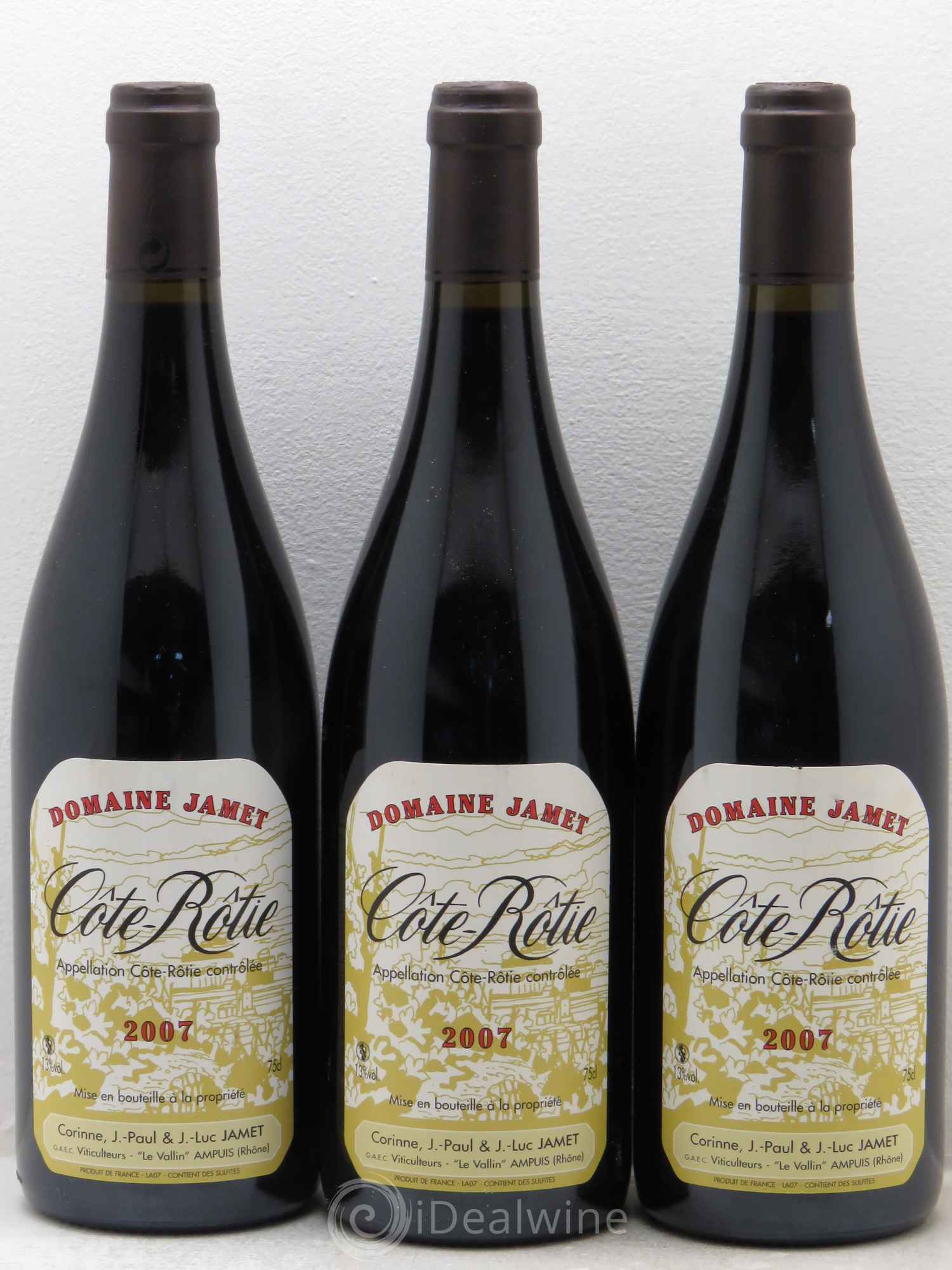 Côte-Rôtie Jamet (Domaine) 2007 - Lot de 3 bouteilles - 0