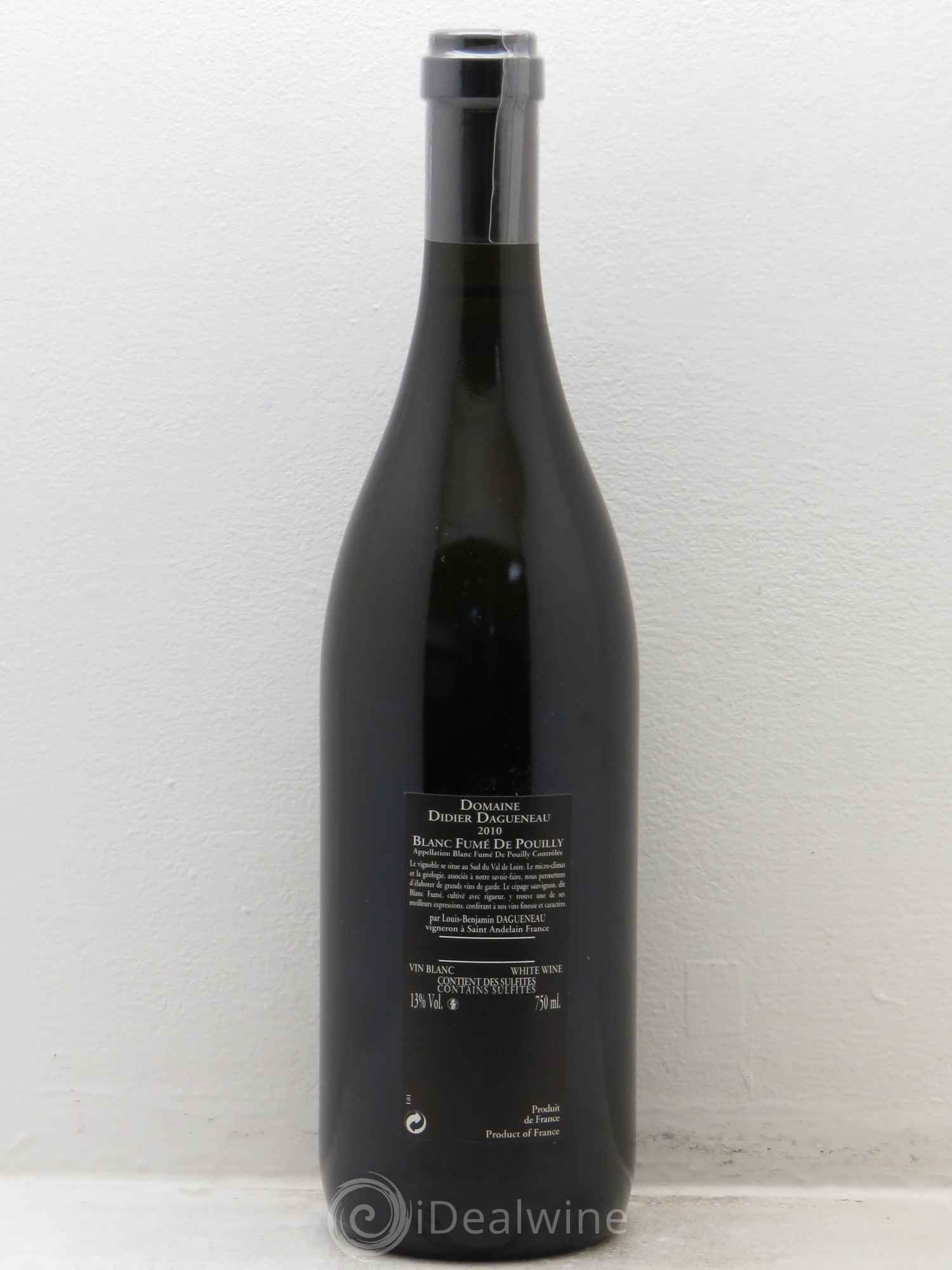 Vin de France (anciennement Pouilly-Fumé) Silex Dagueneau (Domaine Didier - Louis-Benjamin) 2010 - Lot de 1 bouteille - 1