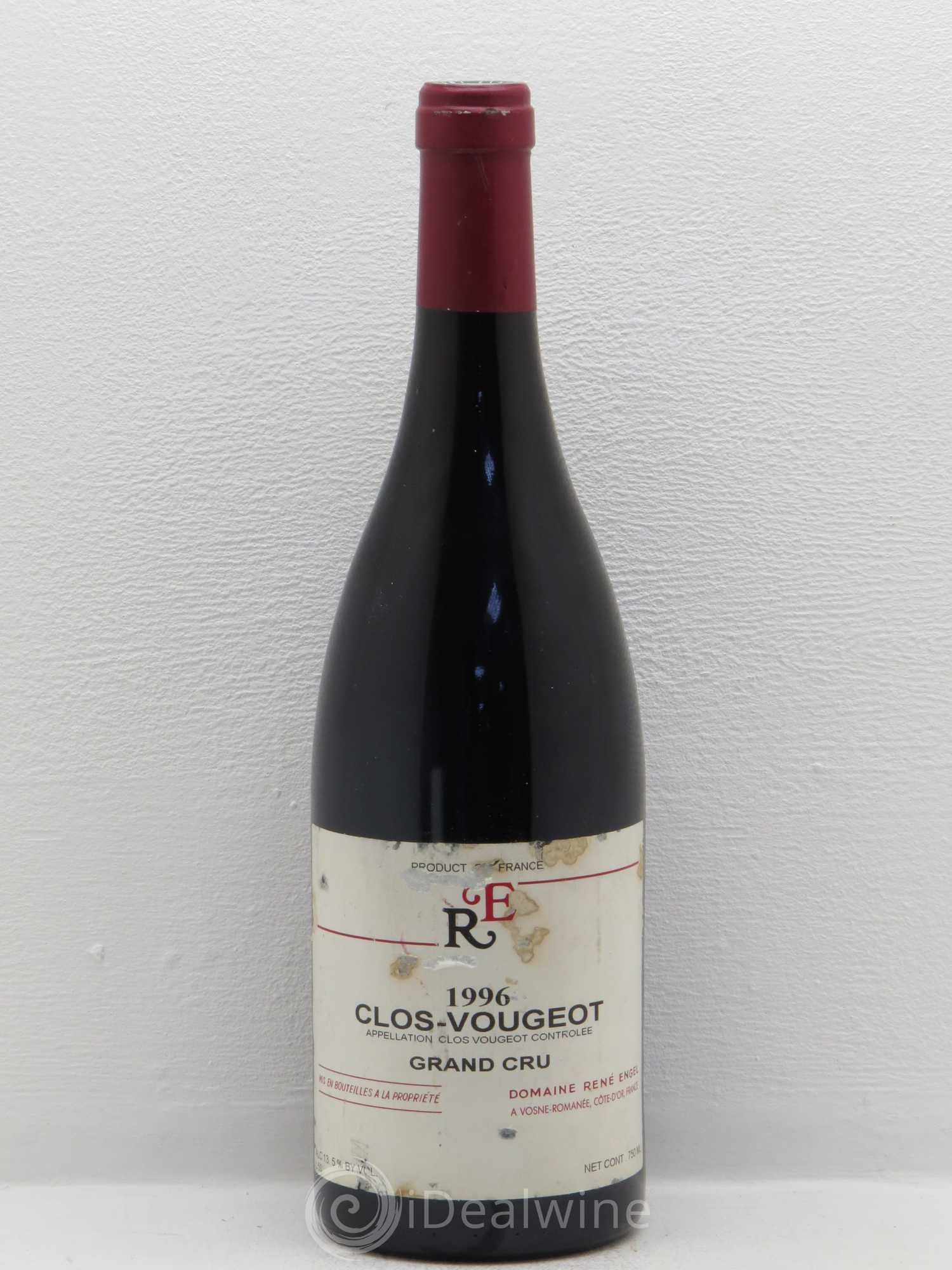 Clos de Vougeot Grand Cru Domaine René Engel - Domaine Eugénie 1996 - Lot de 1 bouteille - 0