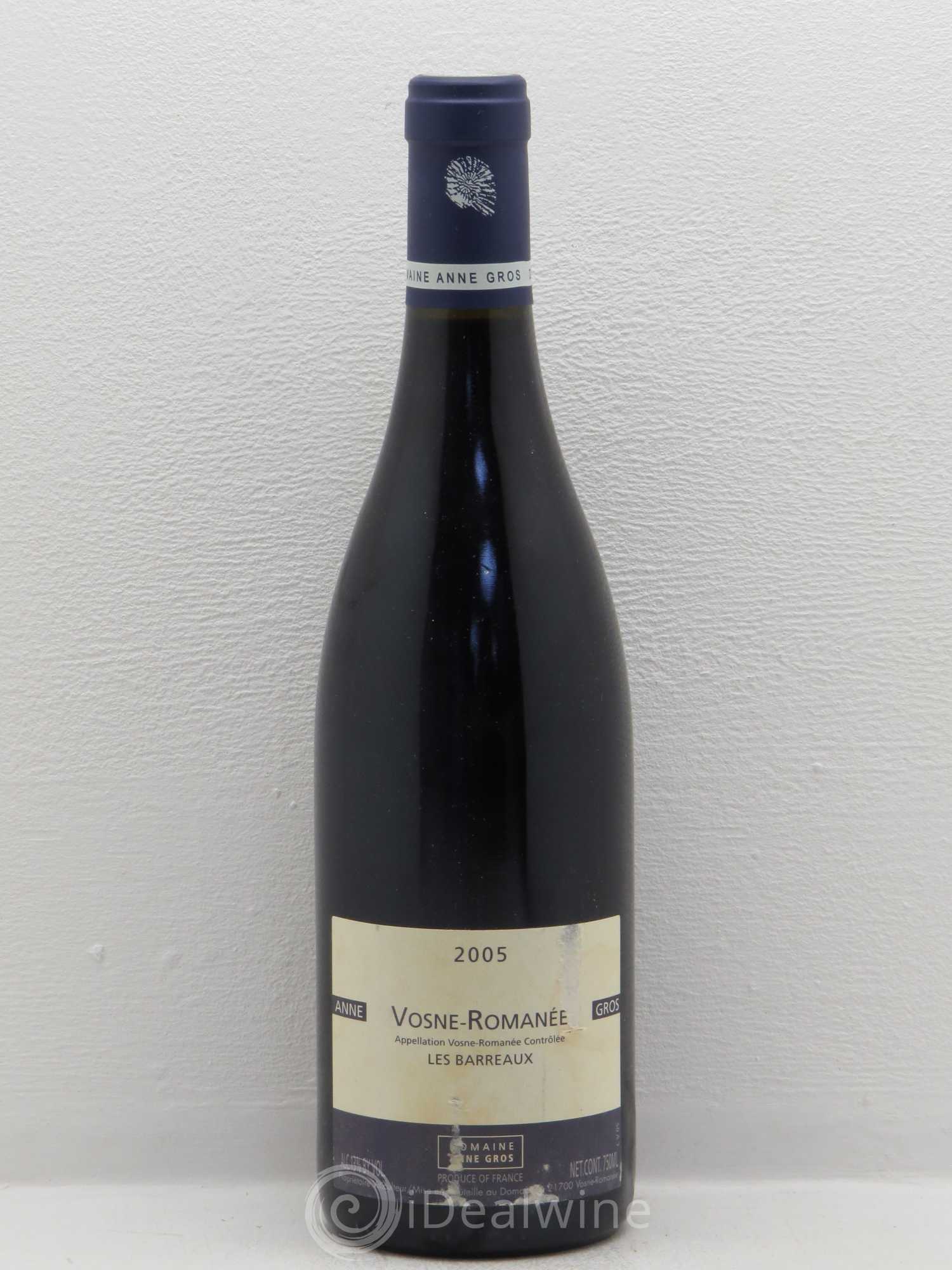 Vosne-Romanée Les Barreaux Anne Gros 2005 - Lot de 1 bouteille - 0