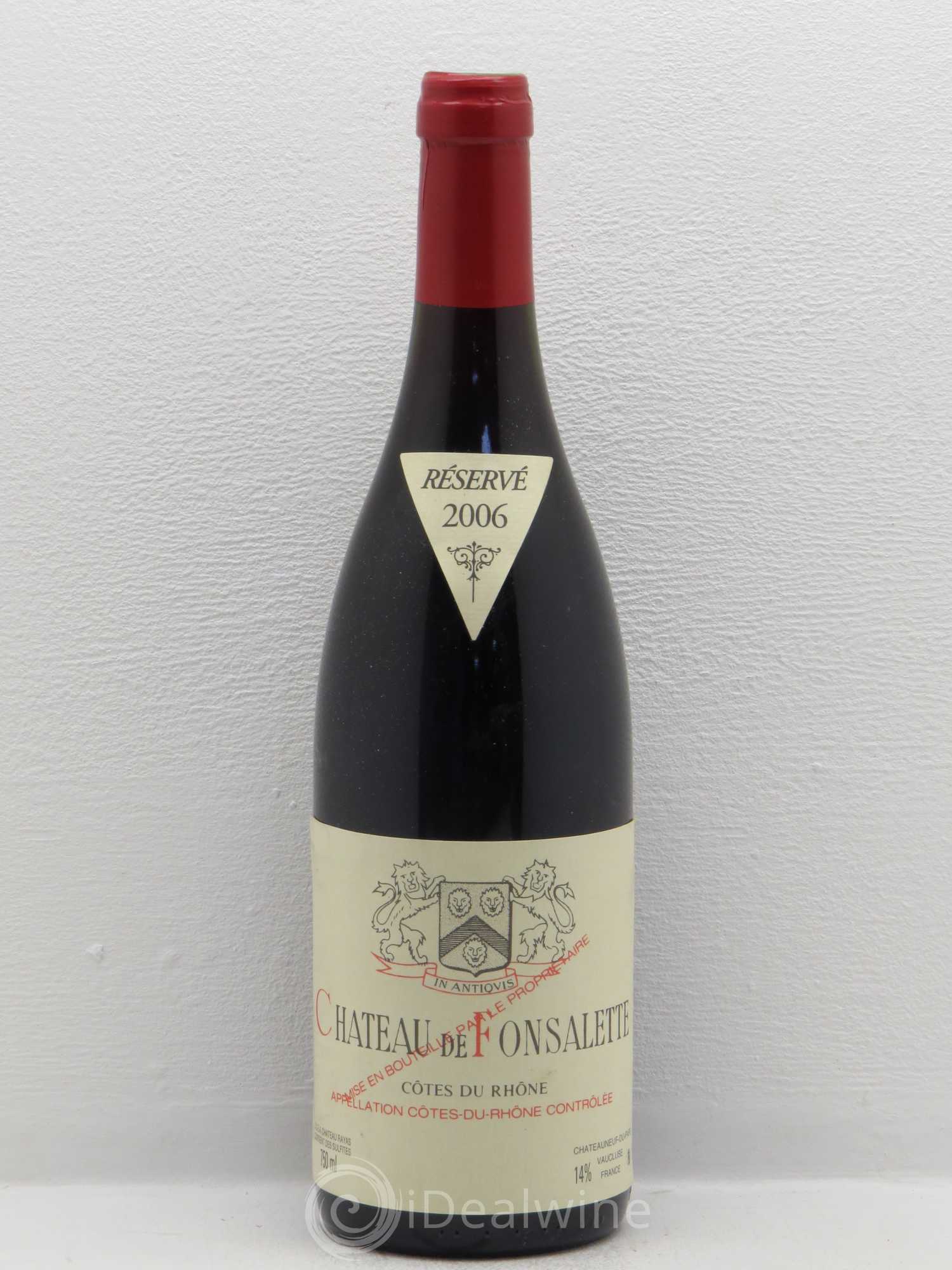 Côtes-du-Rhône Château de Fonsalette Emmanuel Reynaud 2006 - Lot de 1 bouteille - 0