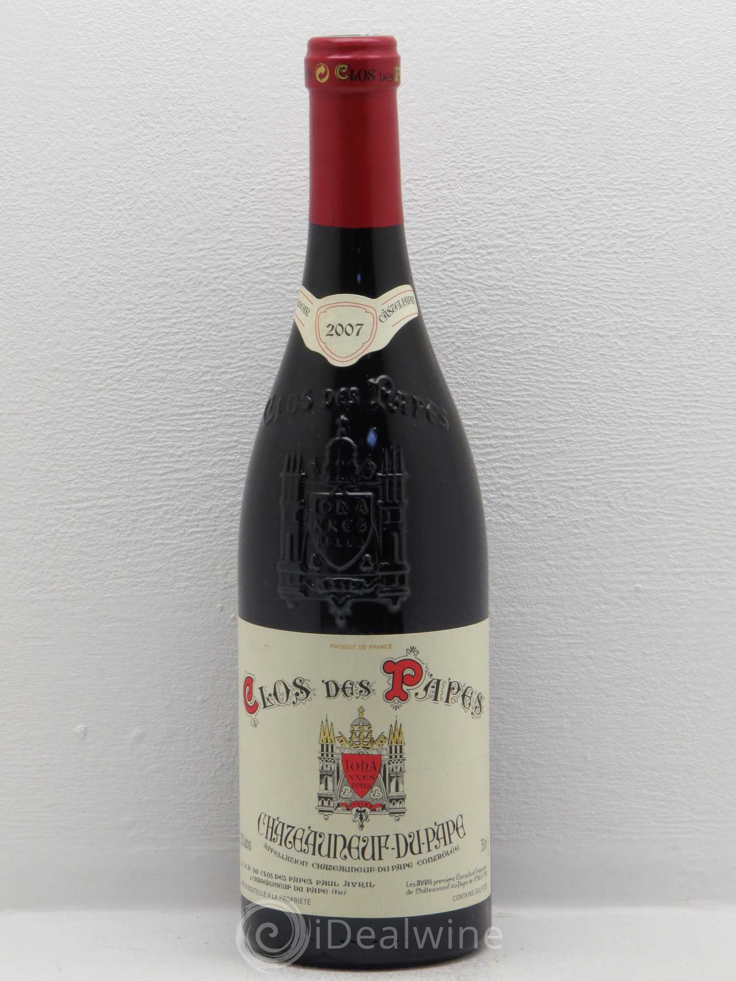Châteauneuf-du-Pape Clos des Papes - Paul Avril 2007 - Lot de 1 bouteille - 0