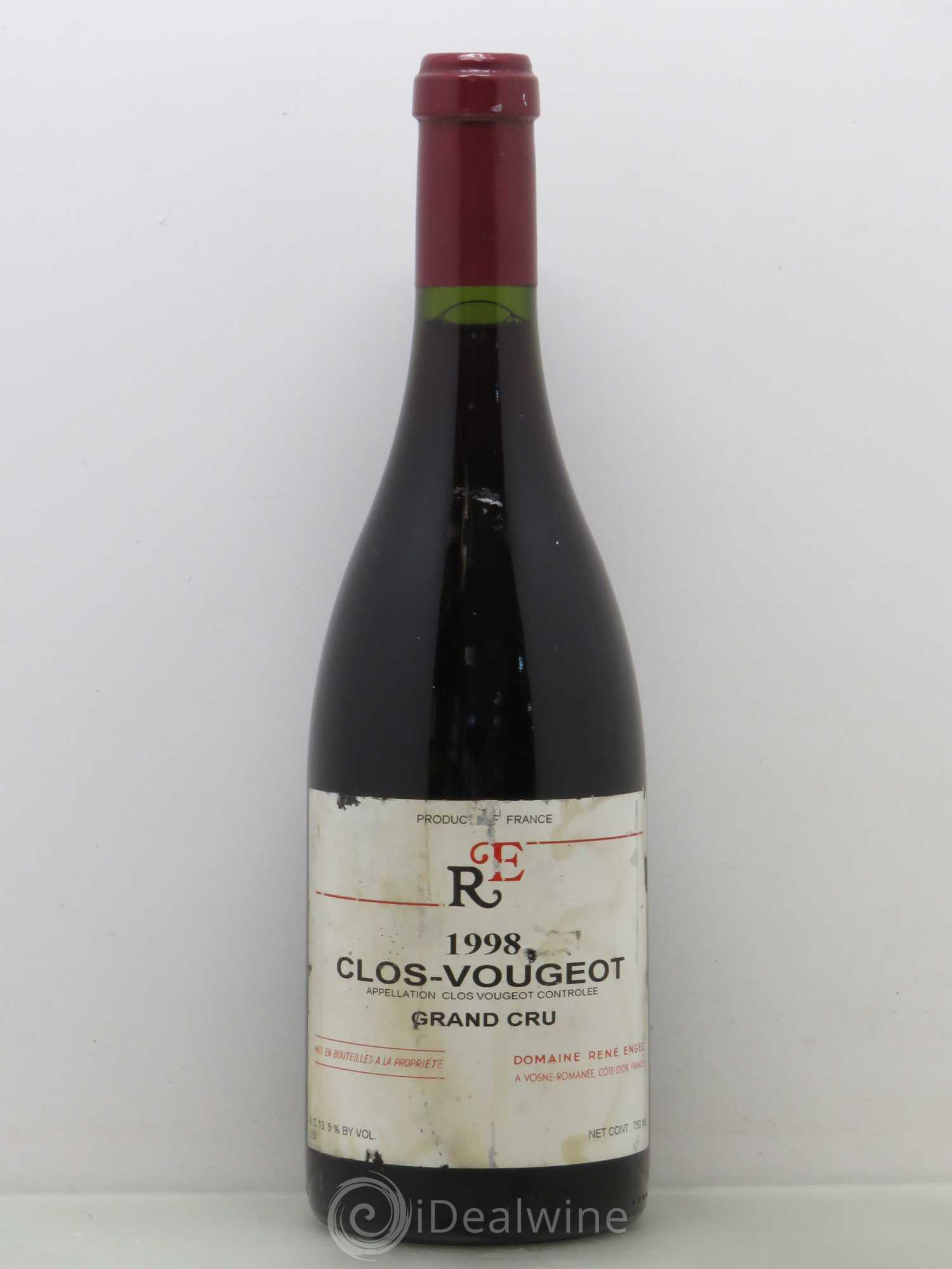 Clos de Vougeot Grand Cru Domaine René Engel - Domaine Eugénie 1998 - Lot de 1 bouteille - 0