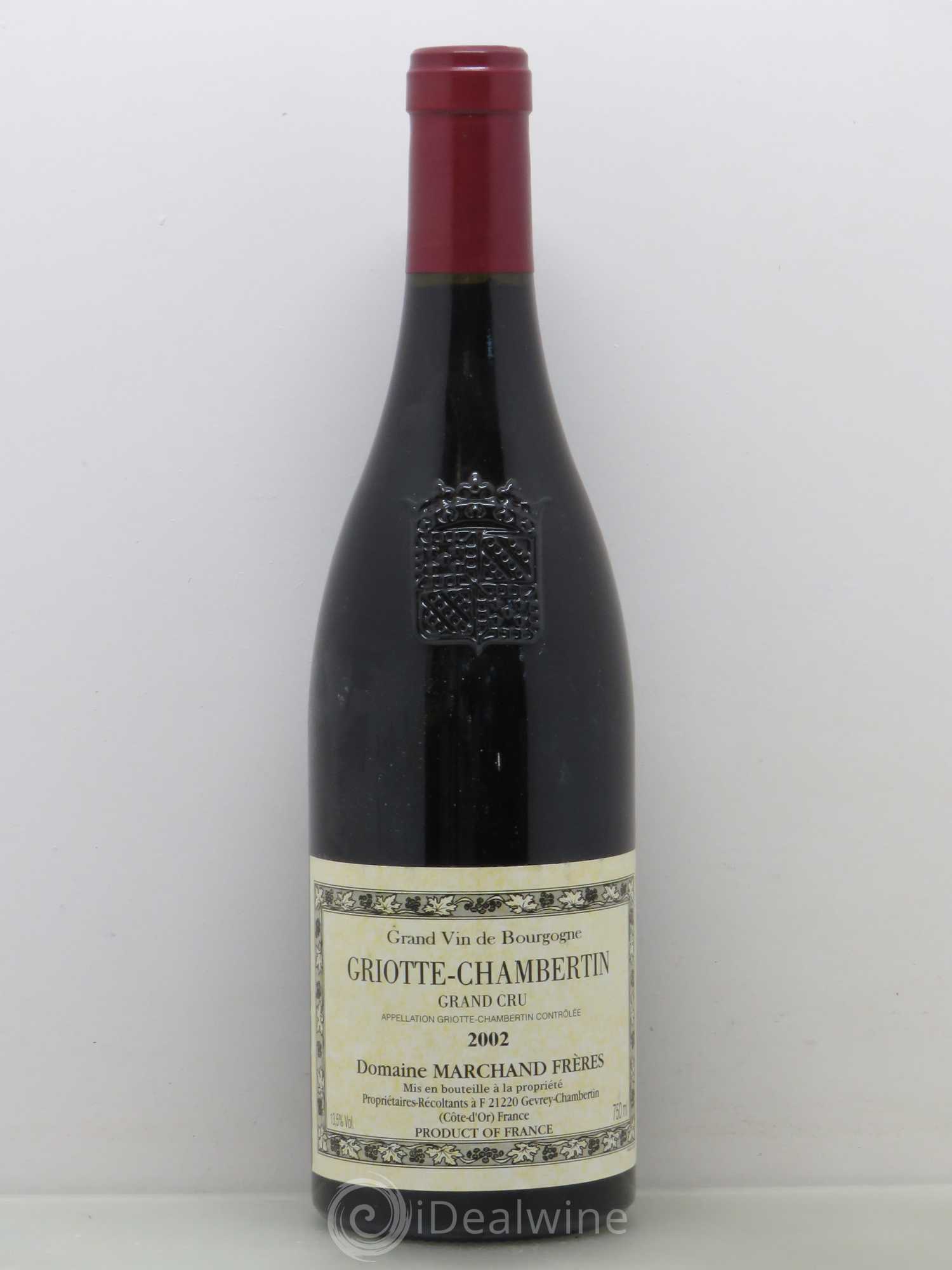 Griotte-Chambertin Grand Cru Marchand Frères 2002 - Lot de 1 bouteille - 0