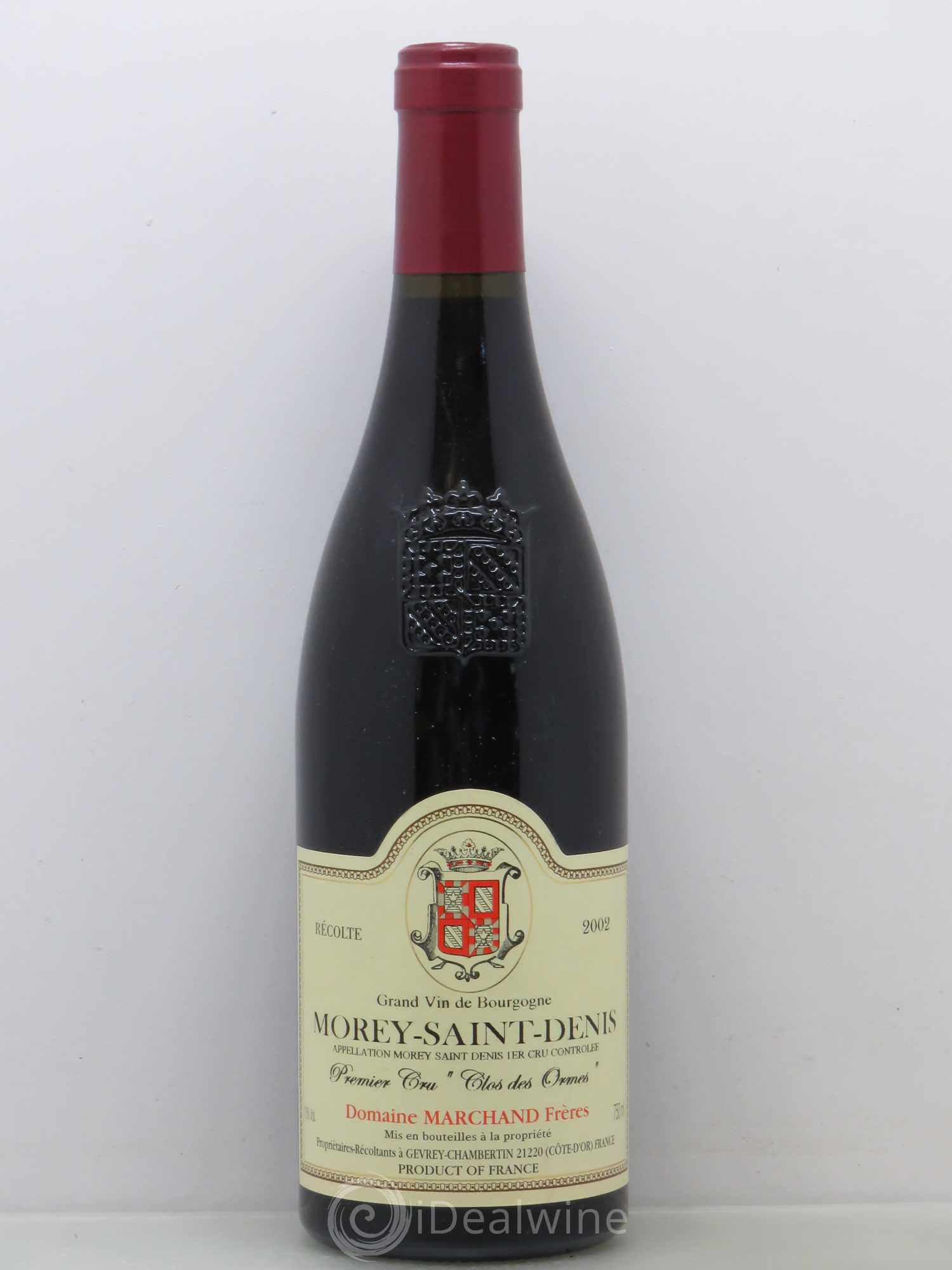 Morey-Saint-Denis 1er Cru Clos Des Ormes Marchand Frères 2002 - Posten von 1 Flasche - 0