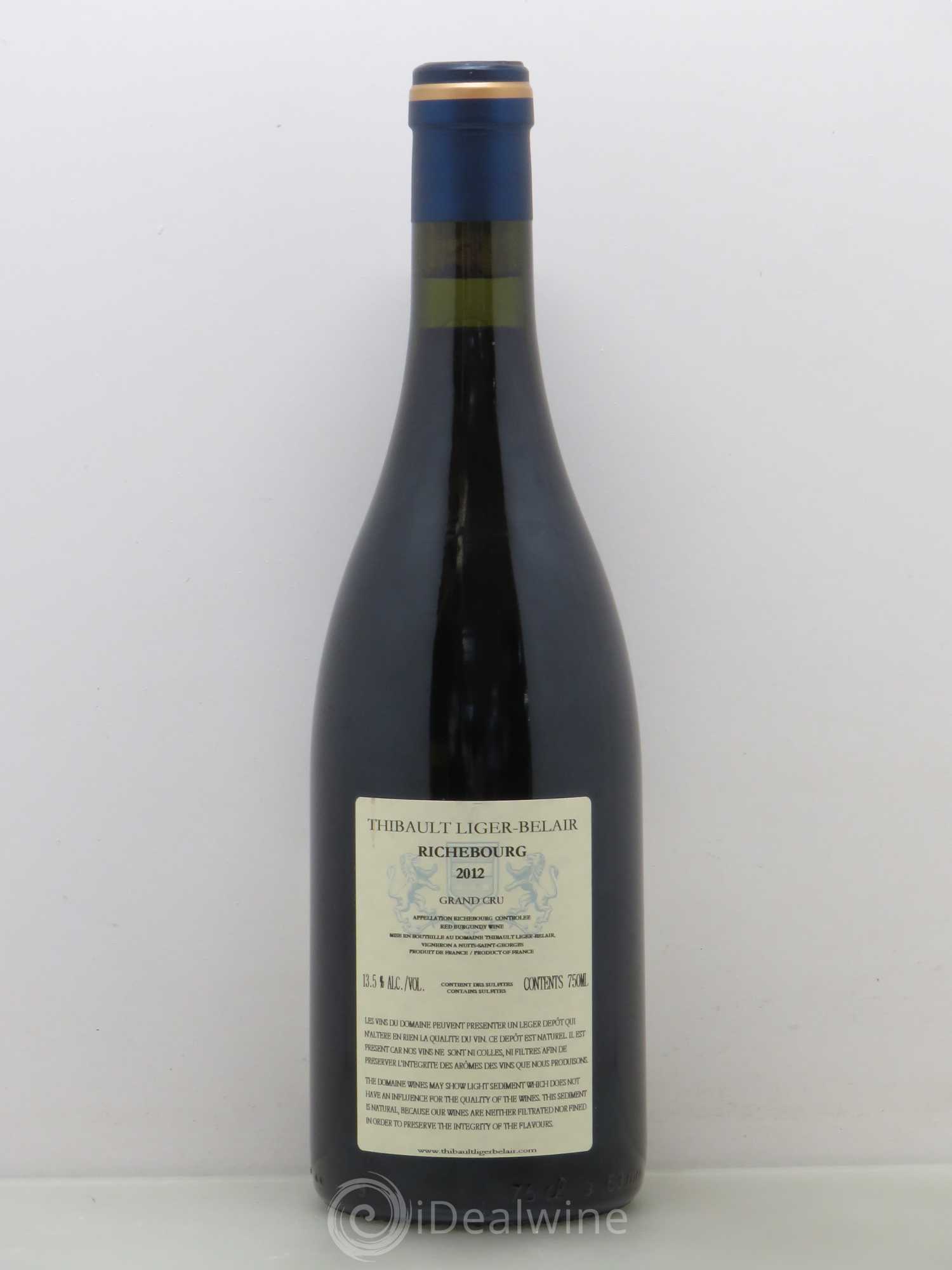 Richebourg Grand Cru Thibault Liger-Belair 2012 - Lot de 1 bouteille - 1